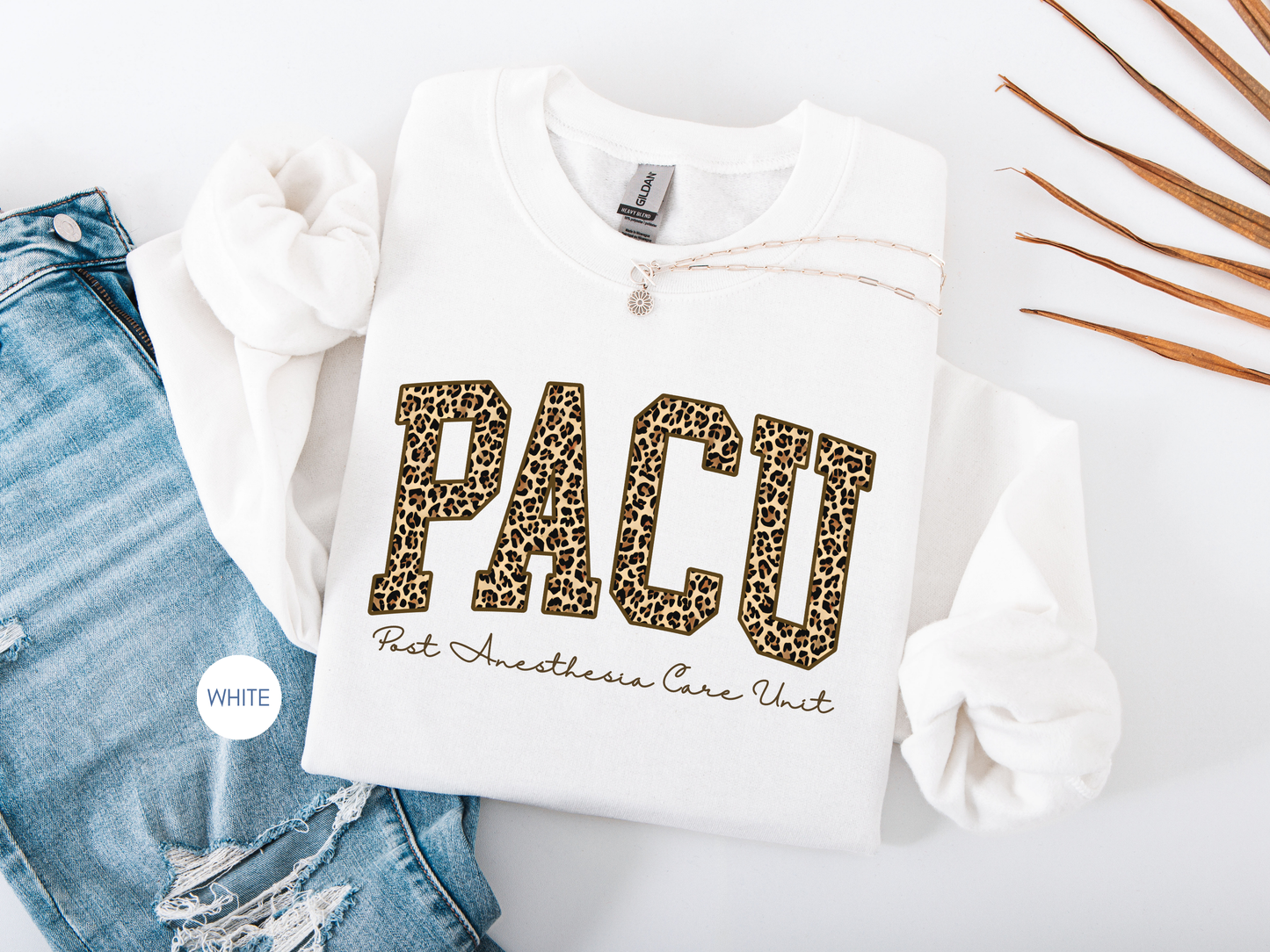 PACU Leopard Print Sweatshirt – Post Anesthesia Care Unit Nurse