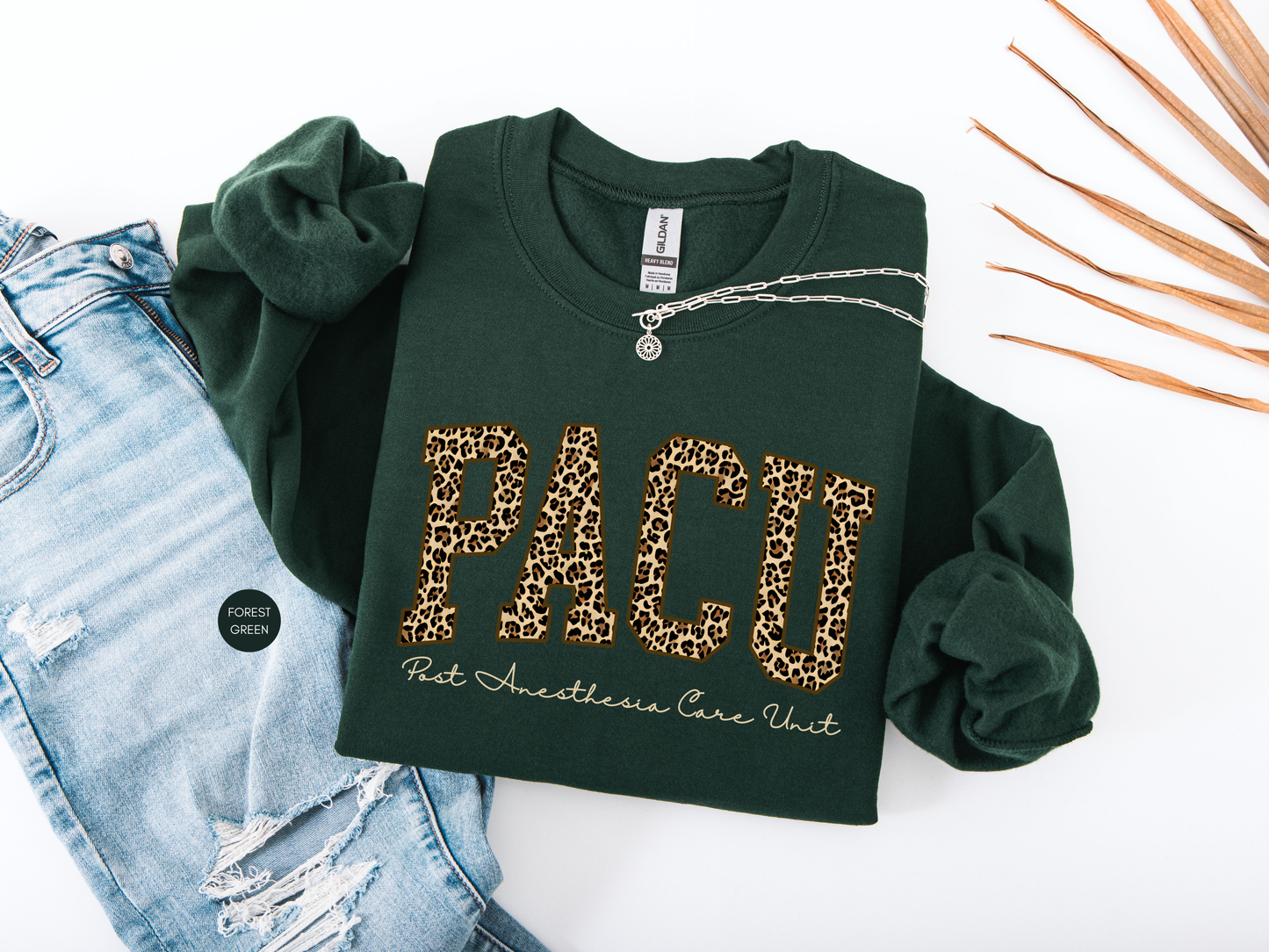 PACU Leopard Print Sweatshirt – Post Anesthesia Care Unit Nurse