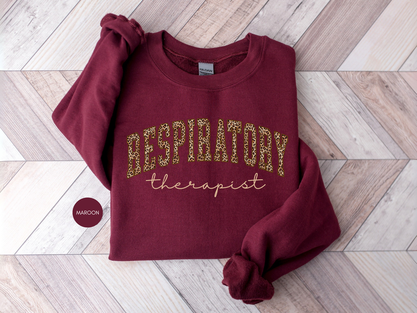 Respiratory Therapist Leopard Print Sweatshirt