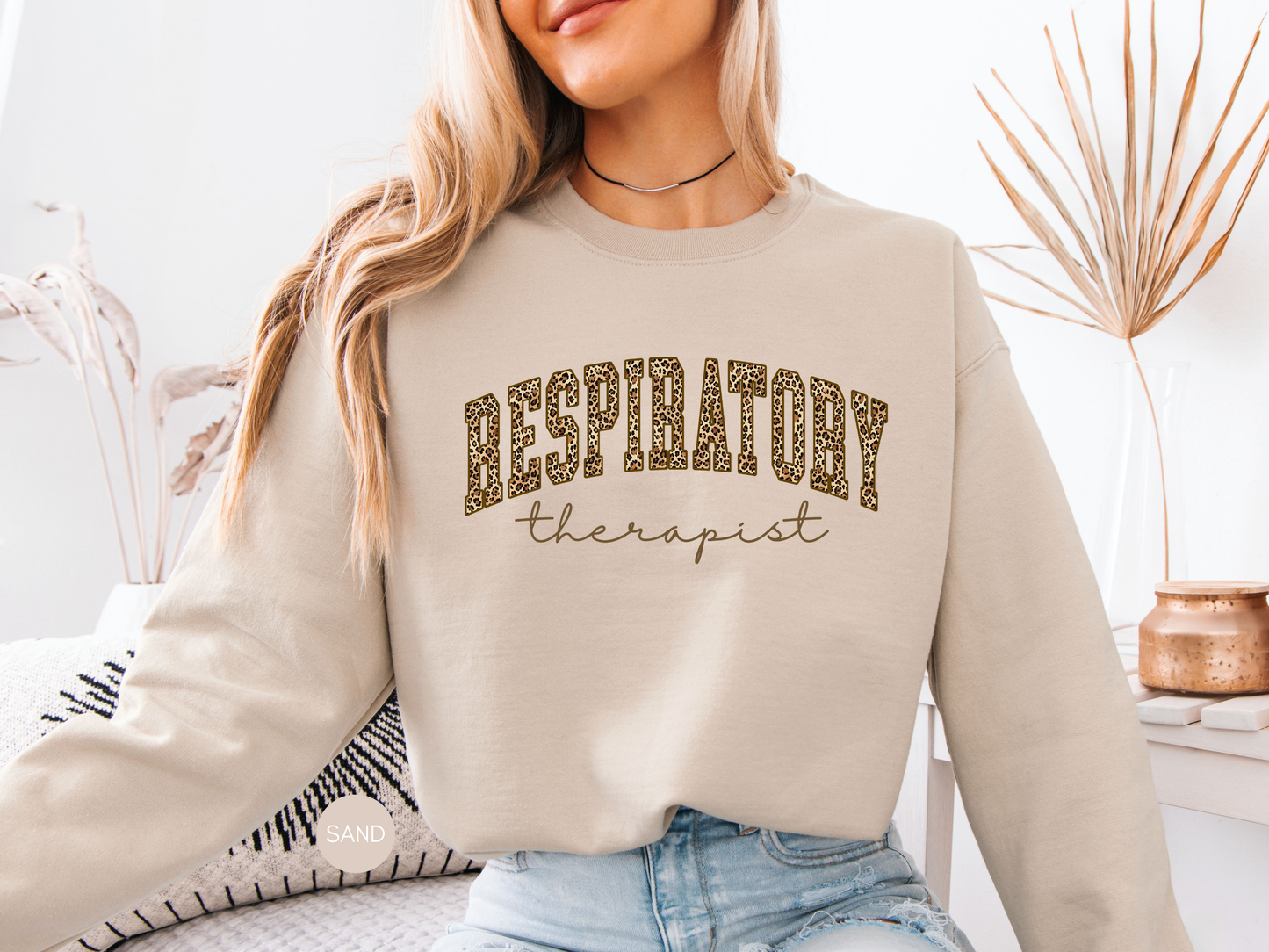 Respiratory Therapist Leopard Print Sweatshirt
