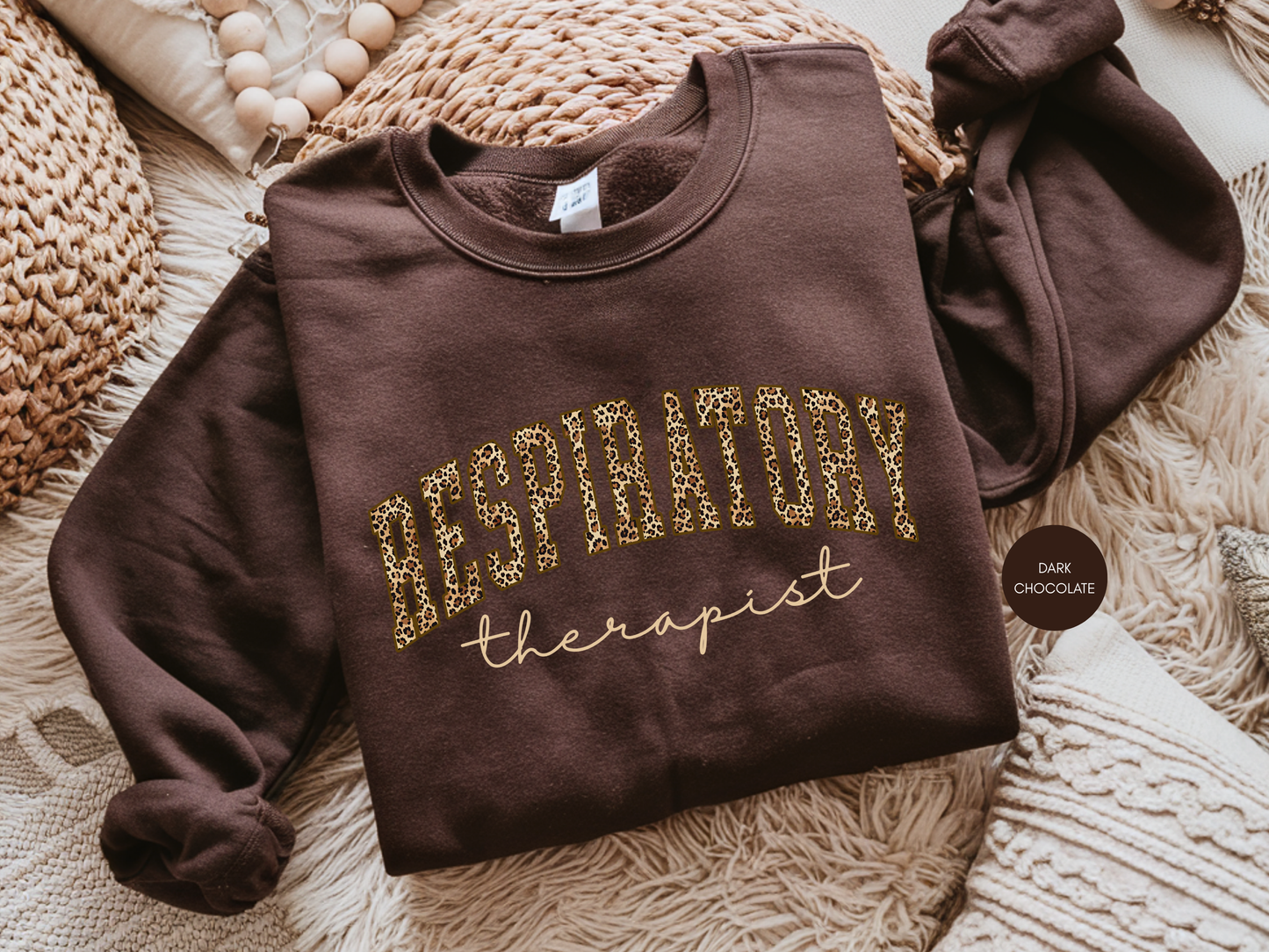 Respiratory Therapist Leopard Print Sweatshirt