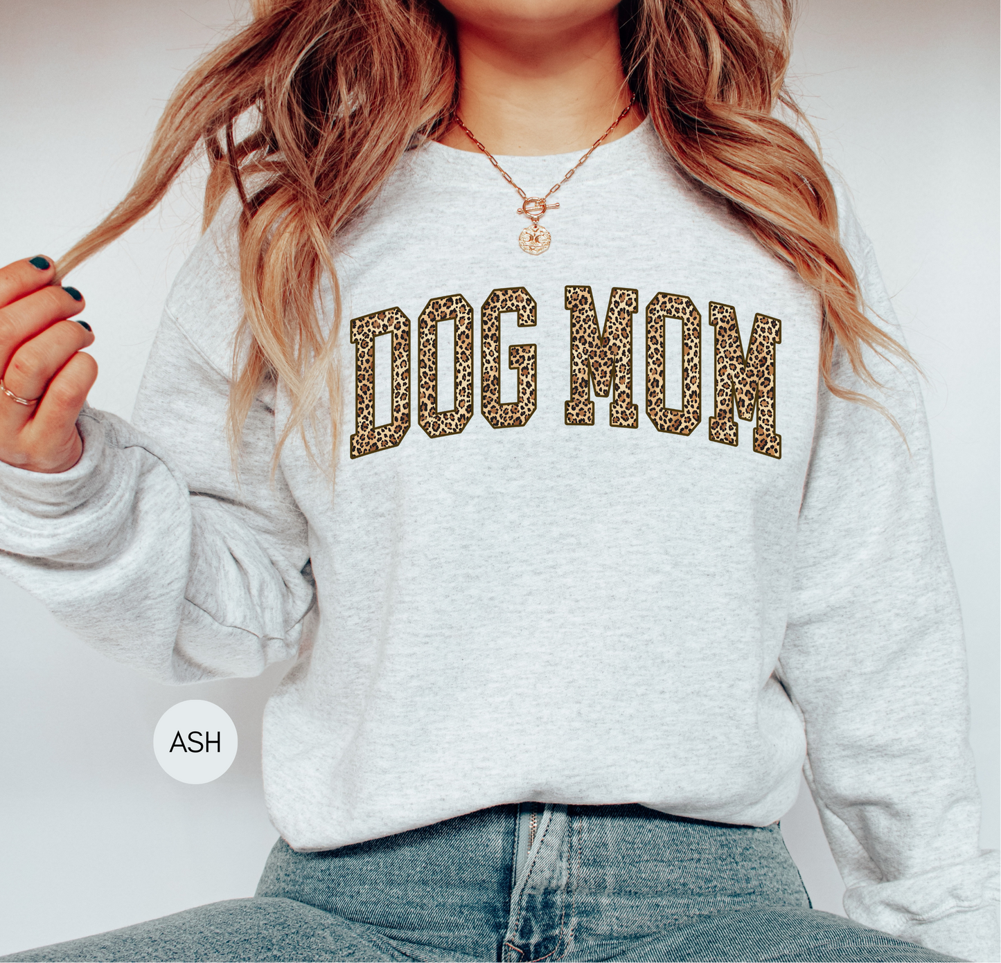 Dog Mom Leopard Varsity Sweatshirt – Cute Pet Mom Gift