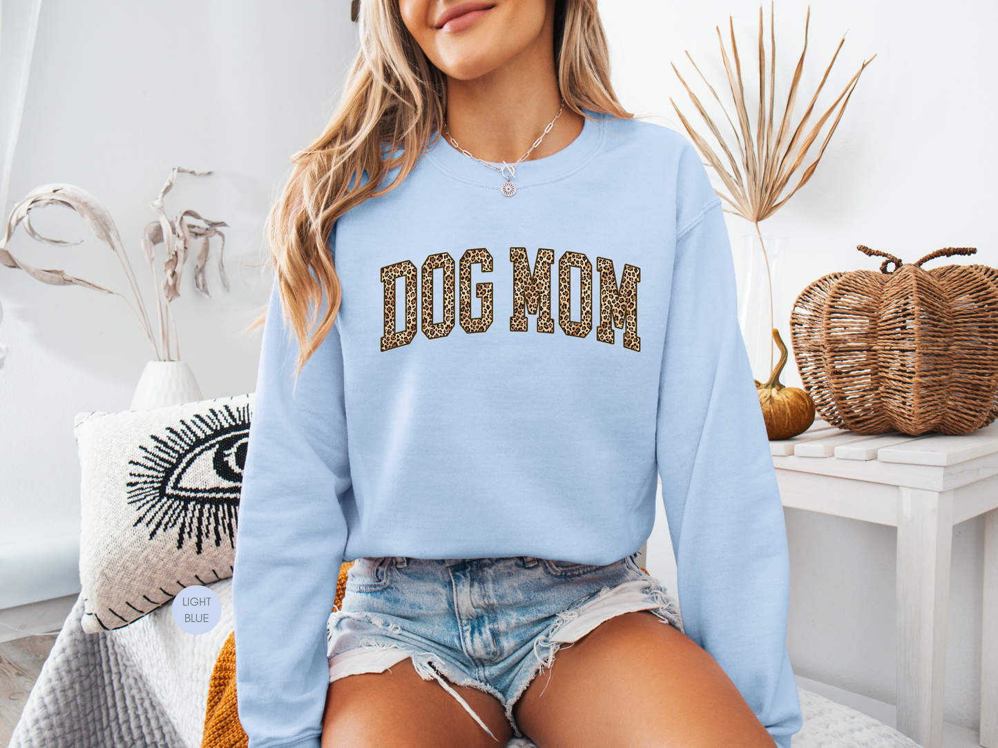 Dog Mom Leopard Varsity Sweatshirt – Cute Pet Mom Gift