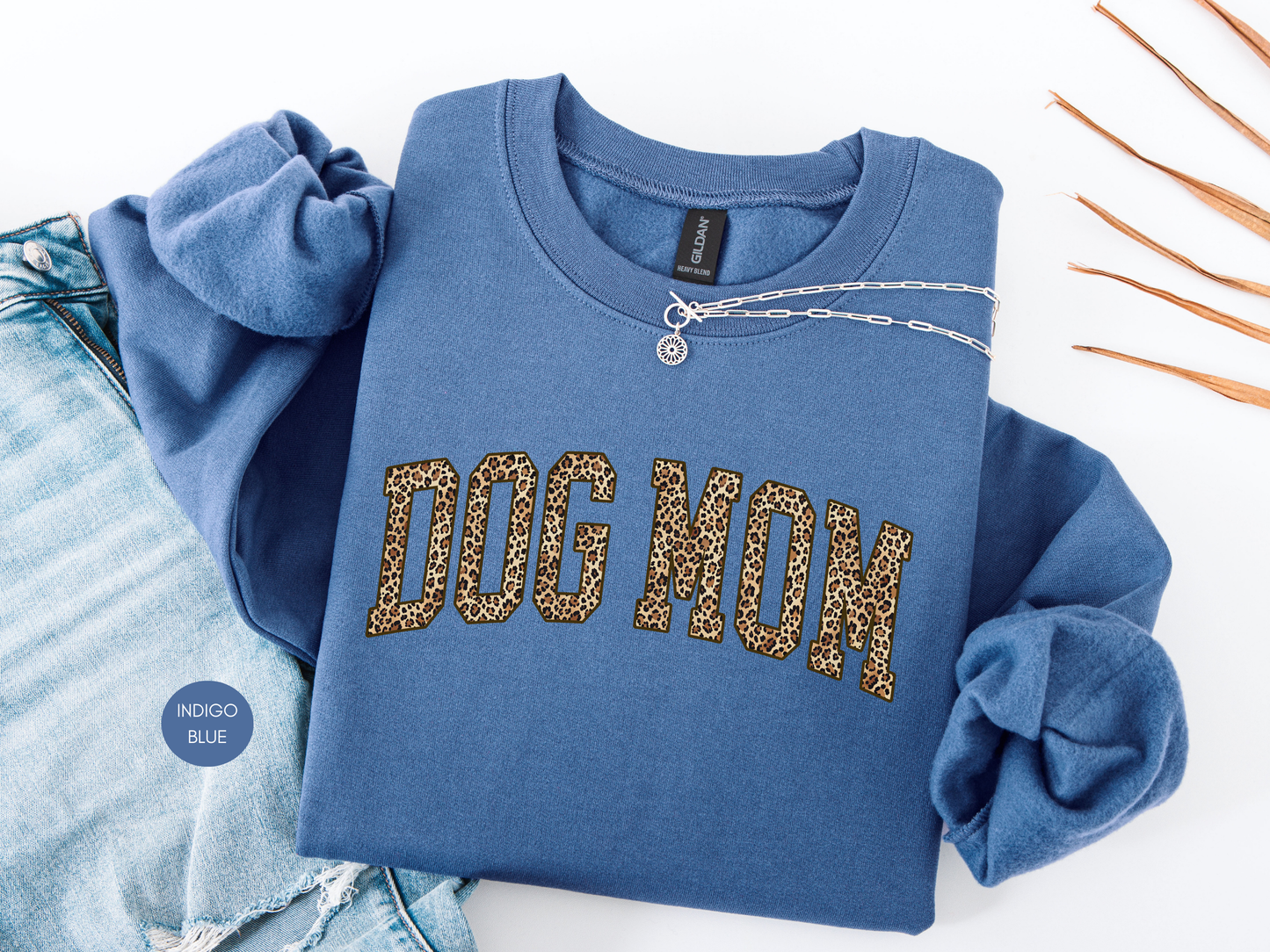 Dog Mom Leopard Varsity Sweatshirt – Cute Pet Mom Gift