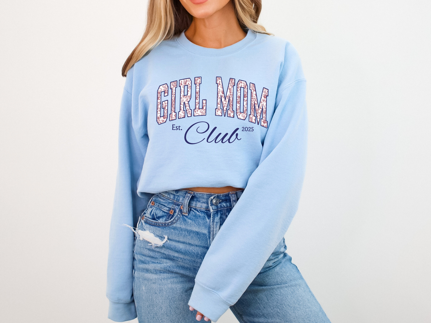 Girl Mom Est. Sweatshirt – Personalized Year Mom Crewneck