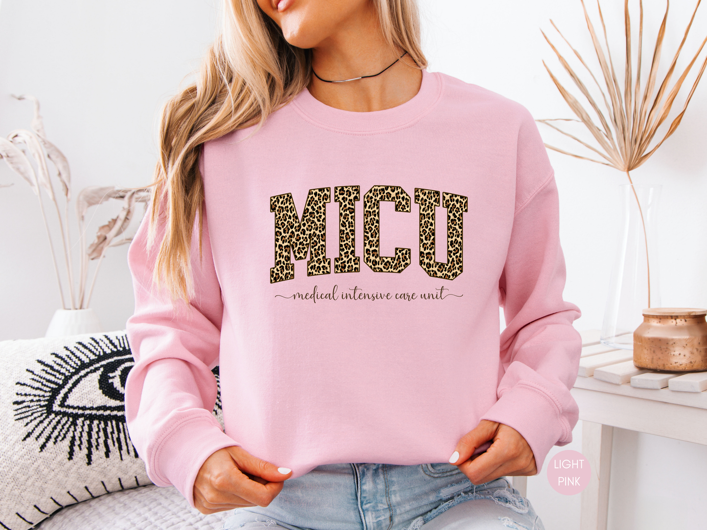 MICU Leopard Sweatshirt – Medical Intensive Care Unit Nurse Crewneck