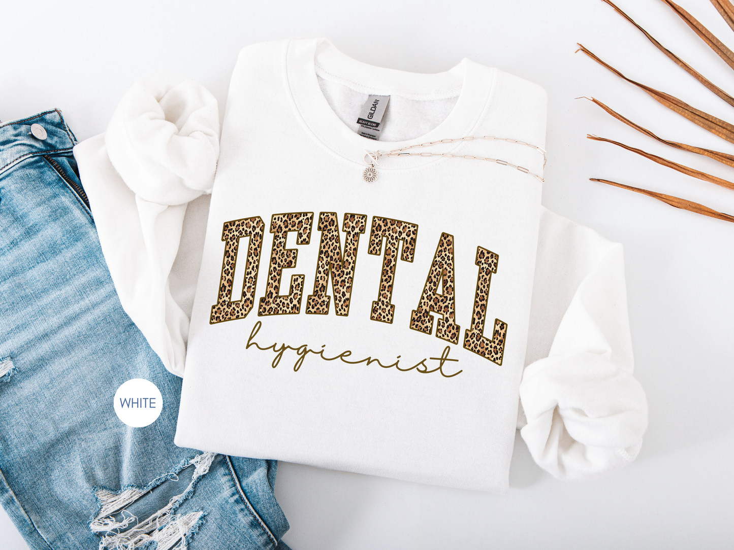 Dental Hygienist Leopard Sweatshirt – Dark Chocolate