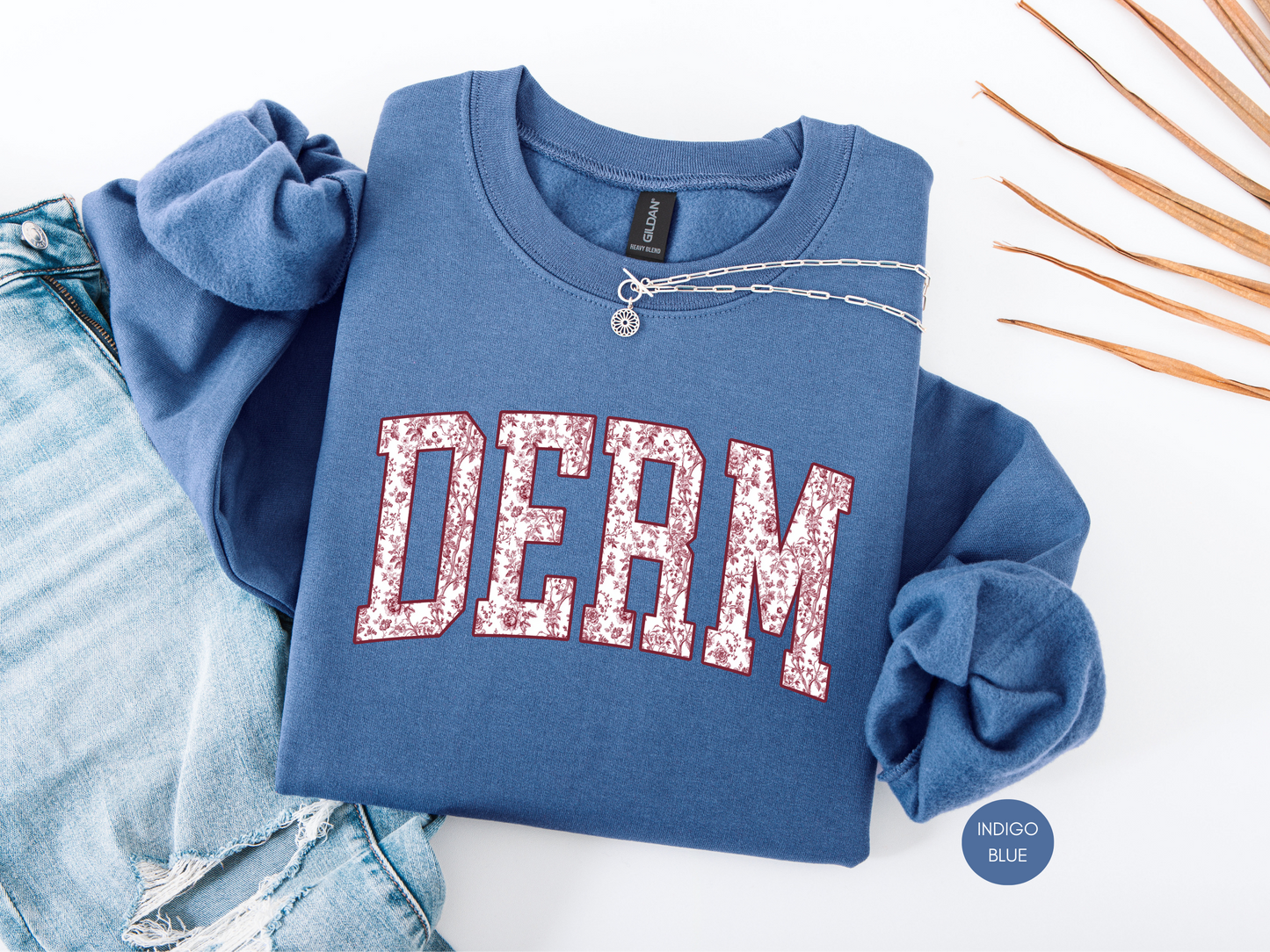 DERM Floral Sweatshirt – Dermatology Nurse Gift
