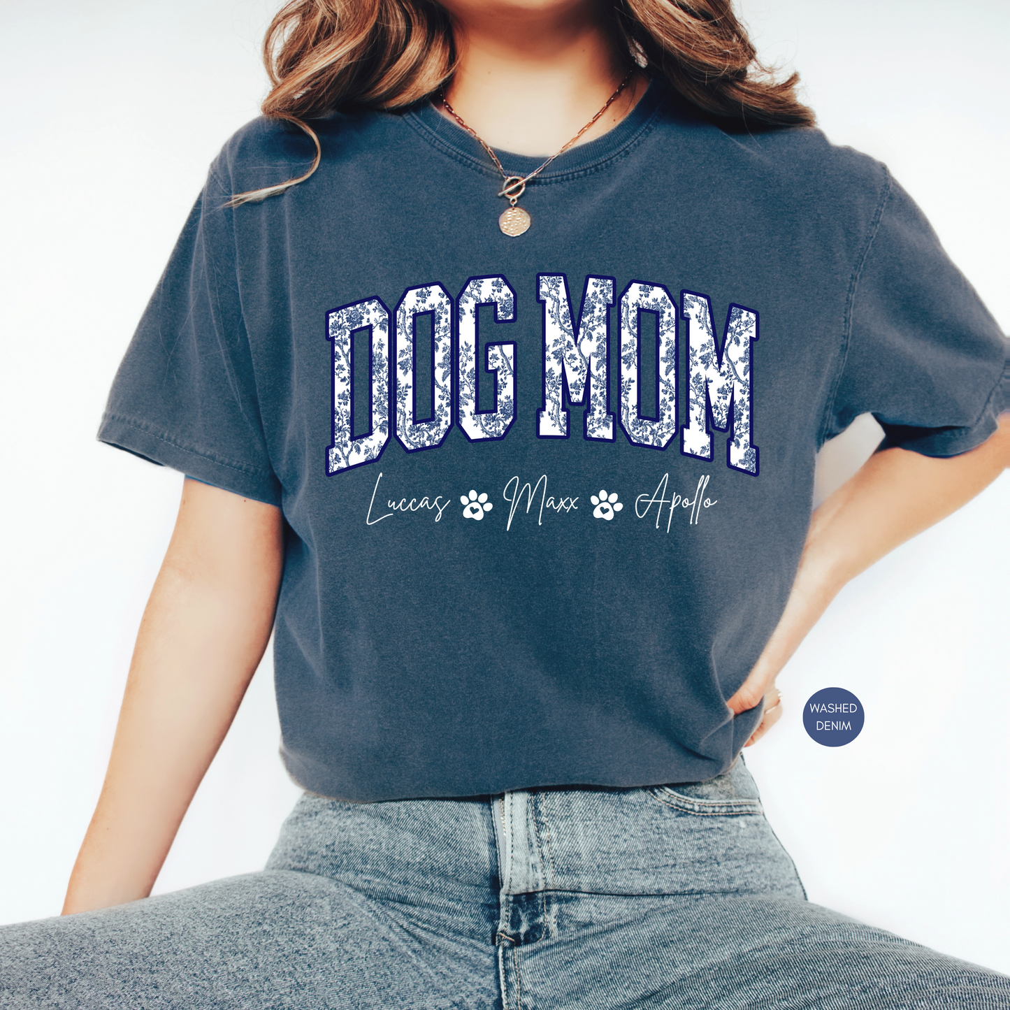 Personalized Dog Mom Shirt with Names – Custom Dog Lover Gift