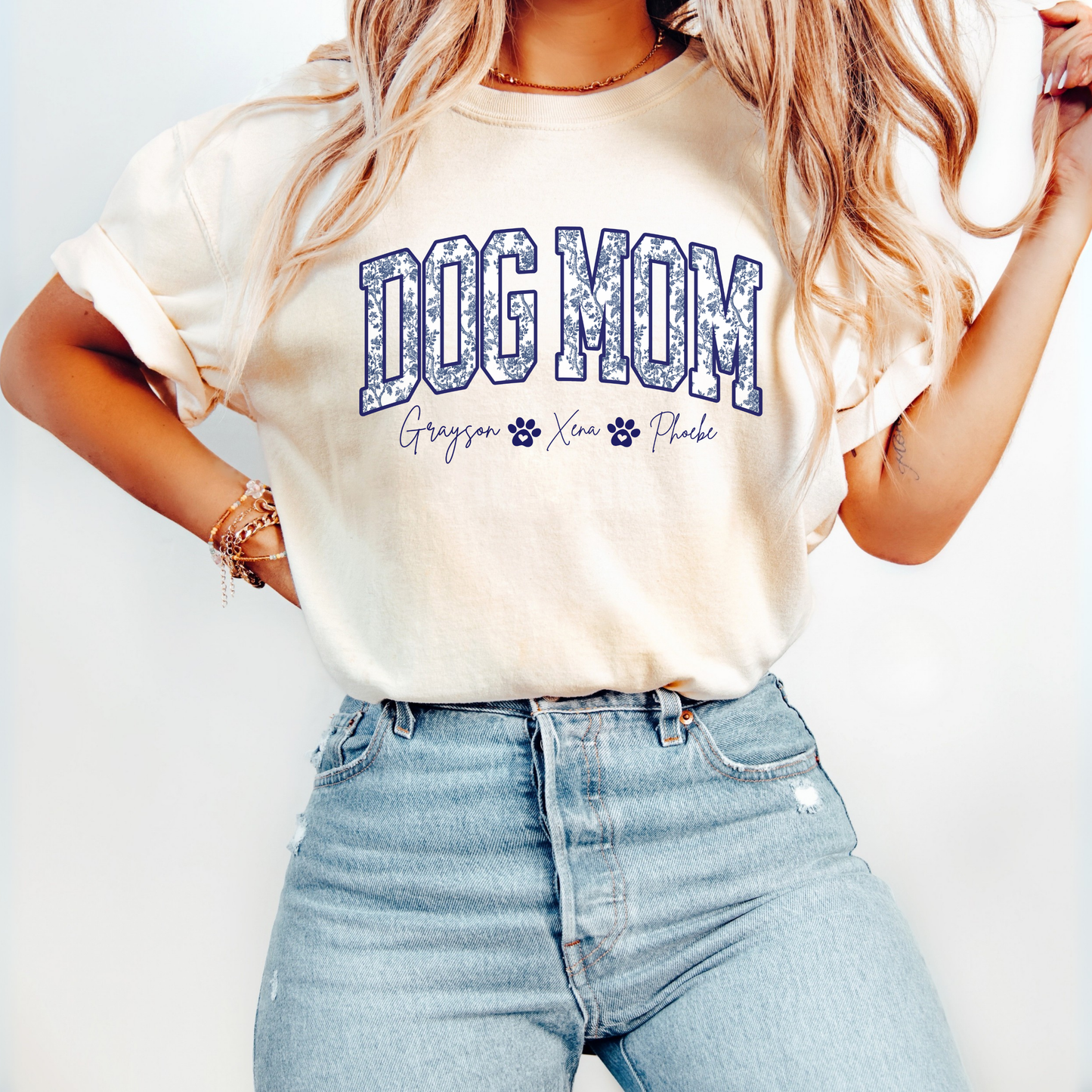 Personalized Dog Mom Shirt with Names – Custom Dog Lover Gift