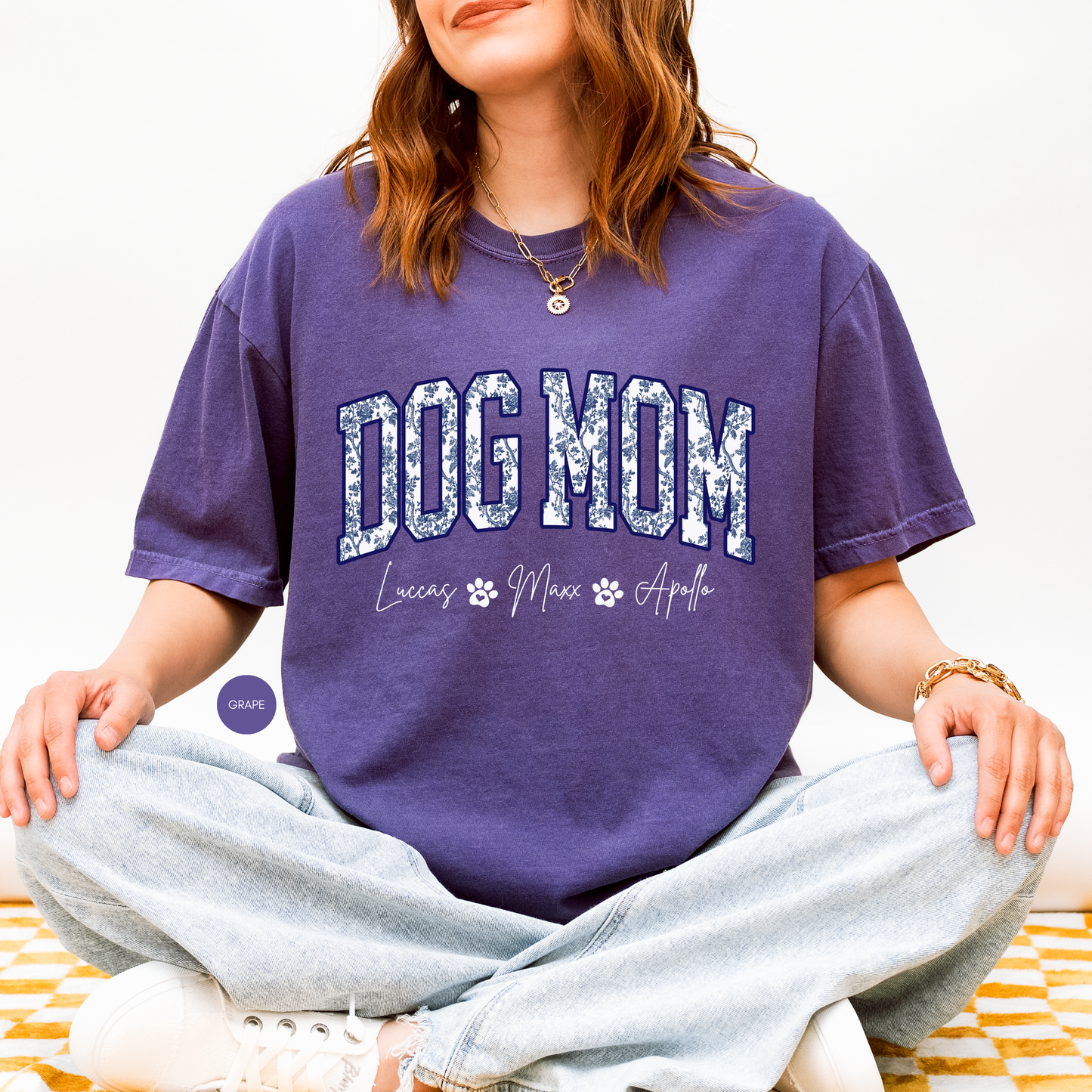 Personalized Dog Mom Shirt with Names – Custom Dog Lover Gift
