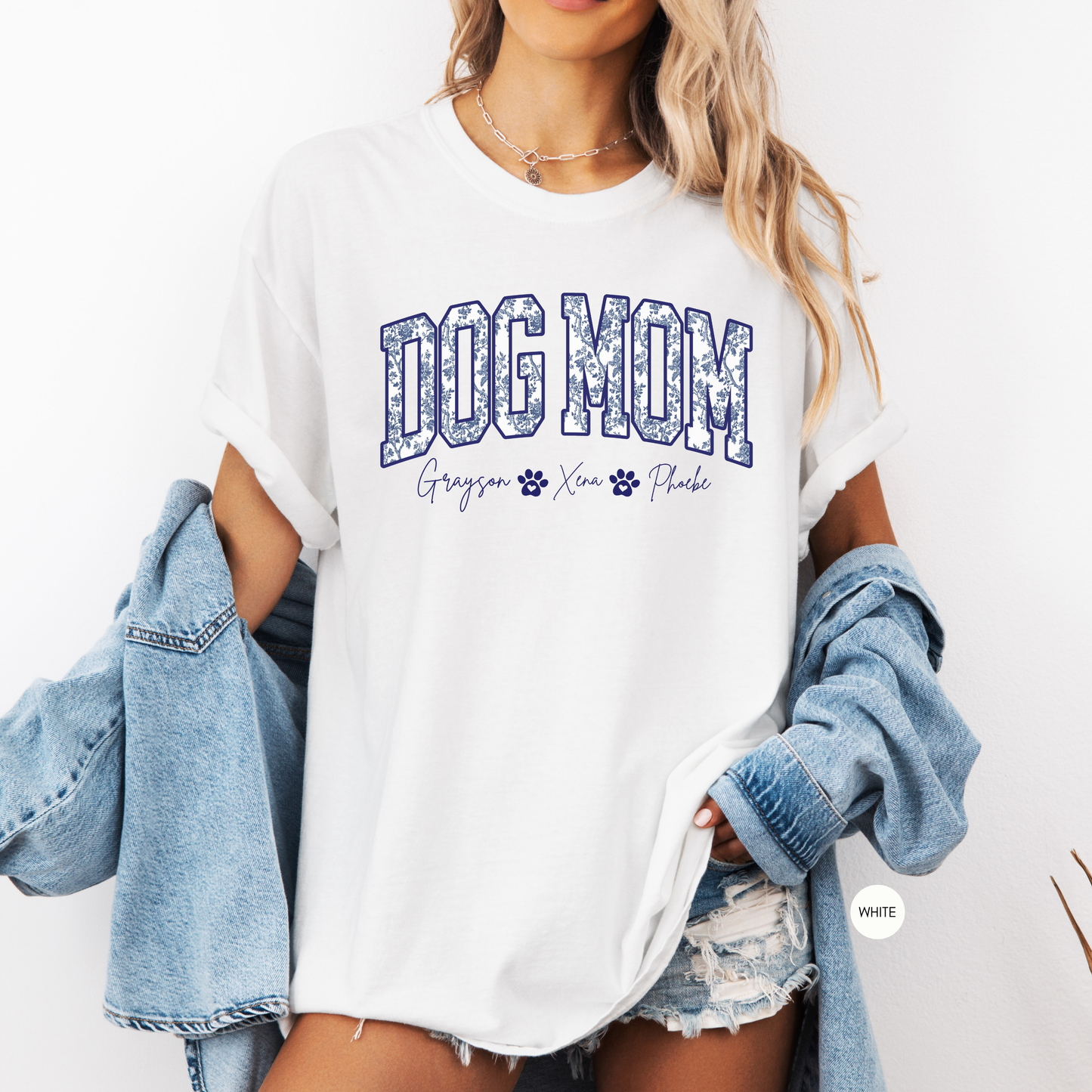 Personalized Dog Mom Shirt with Names – Custom Dog Lover Gift