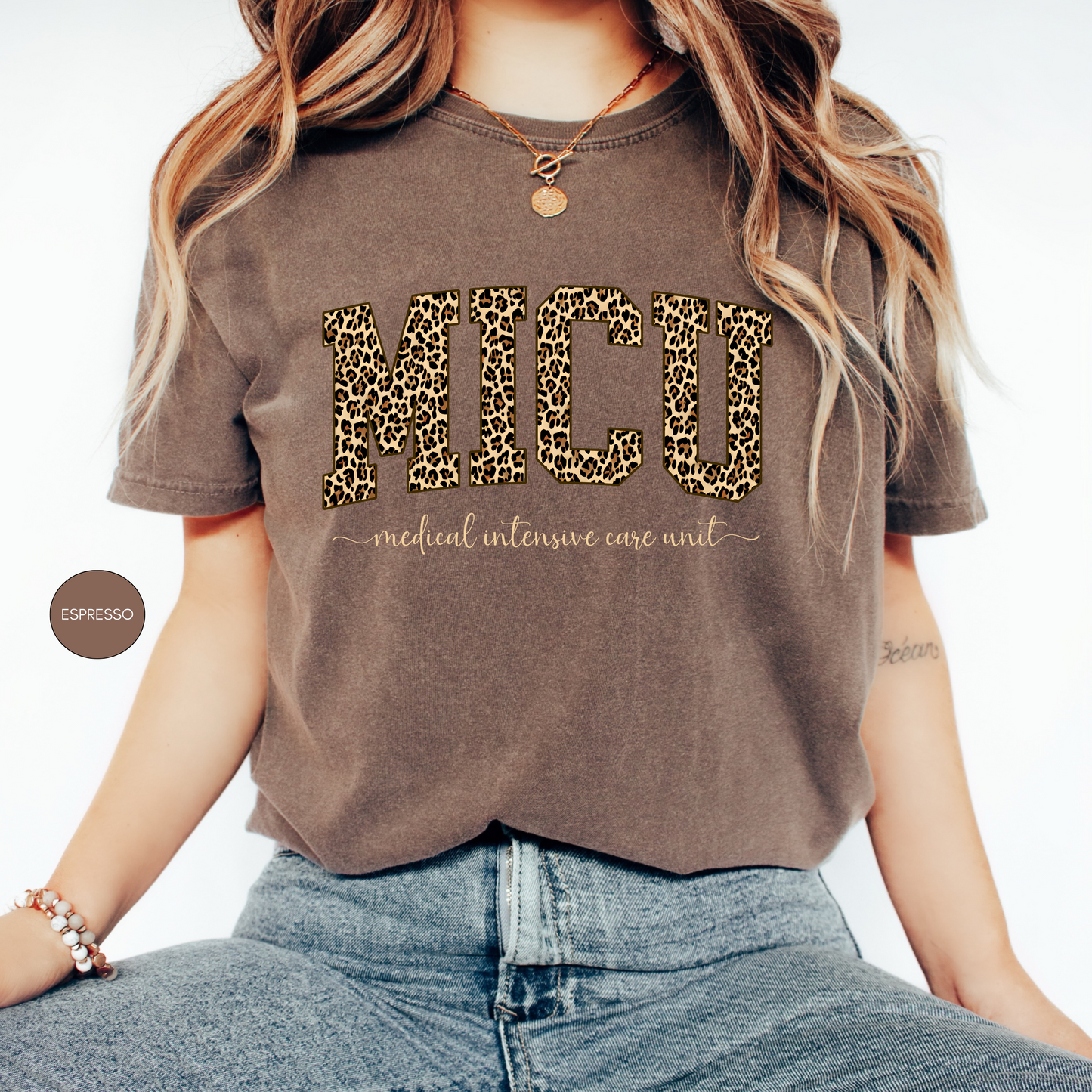 MICU Leopard Shirt – Medical Intensive Care Unit Nurse T-Shirt – ICU Nurse Gift