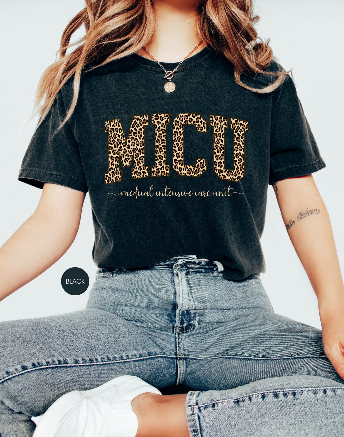 MICU Leopard Shirt – Medical Intensive Care Unit Nurse T-Shirt – ICU Nurse Gift