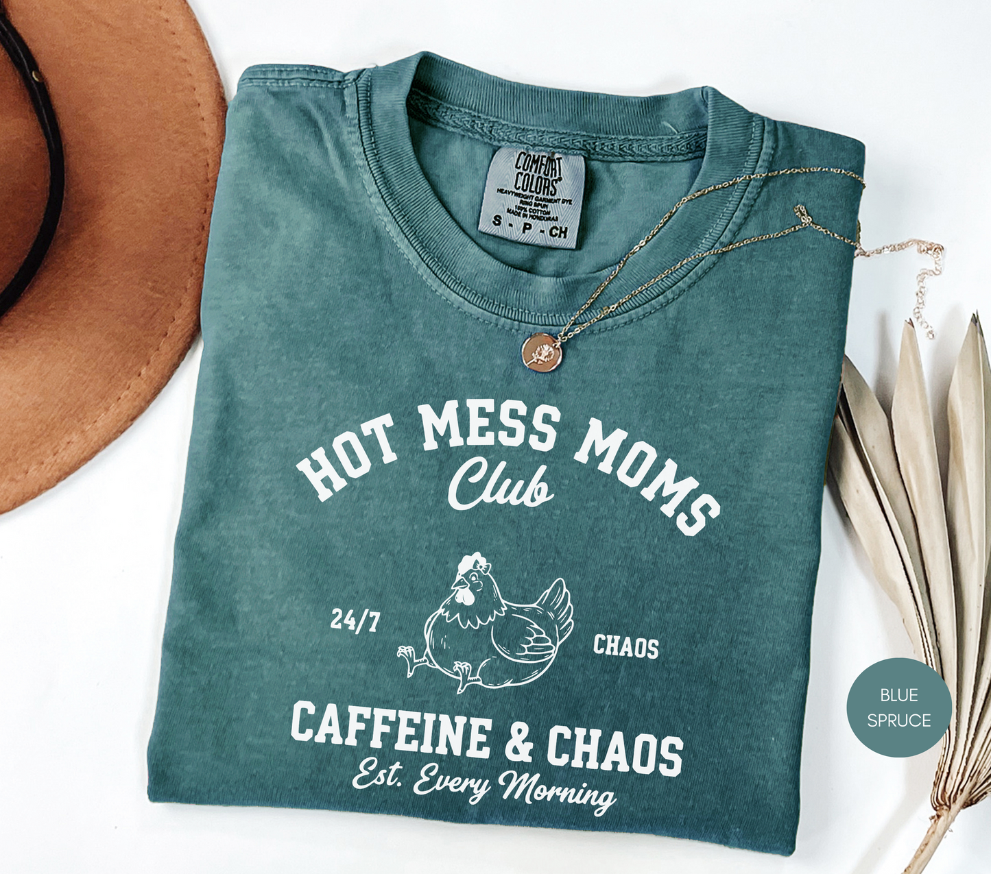 Hot Mess Moms Club Shirt – Caffeine & Chaos