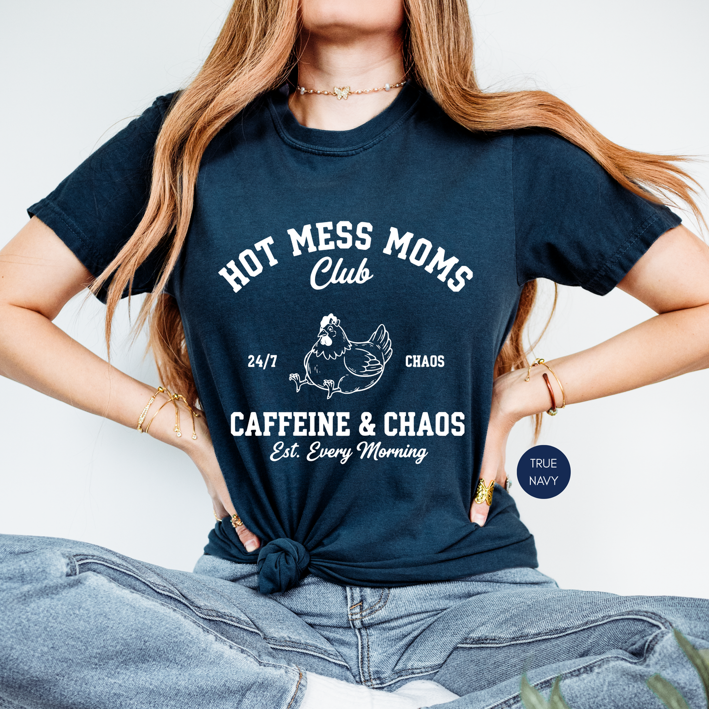 Hot Mess Moms Club Shirt – Caffeine & Chaos