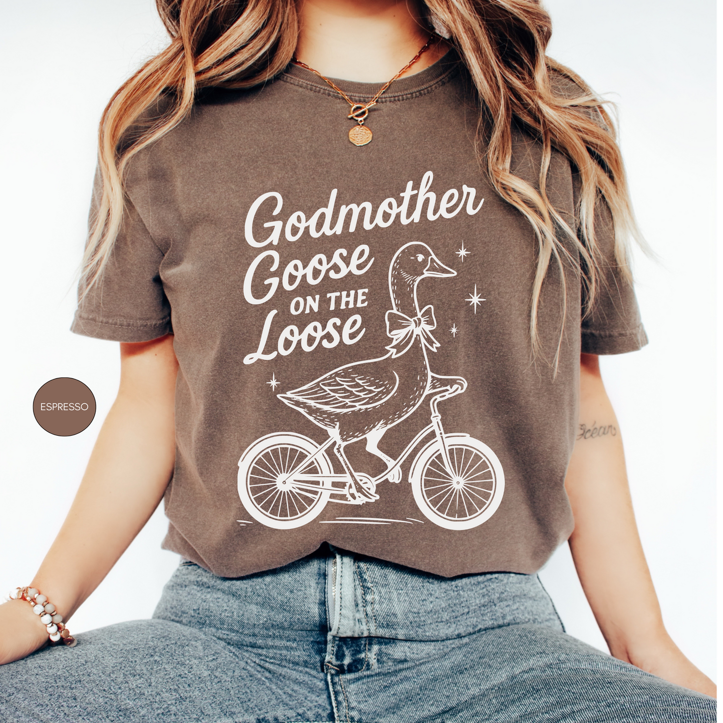 Godmother Goose Shirt – Cute Godmother Gift for Baby Shower or Baptism