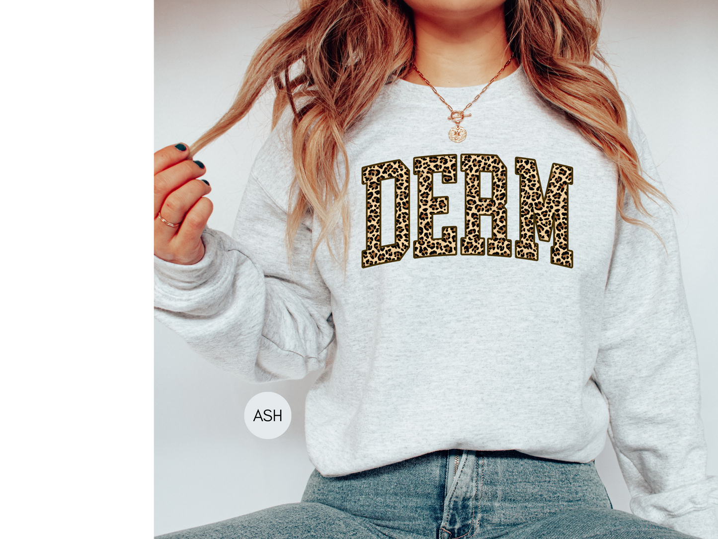 DERM Leopard Sweatshirt – Dermatology Nurse Gift
