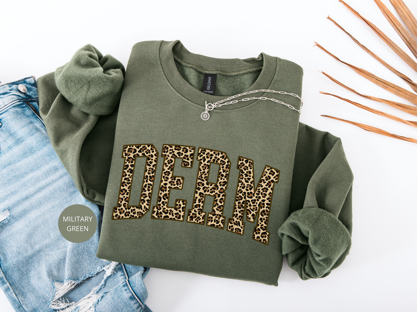 DERM Leopard Sweatshirt – Dermatology Nurse Gift