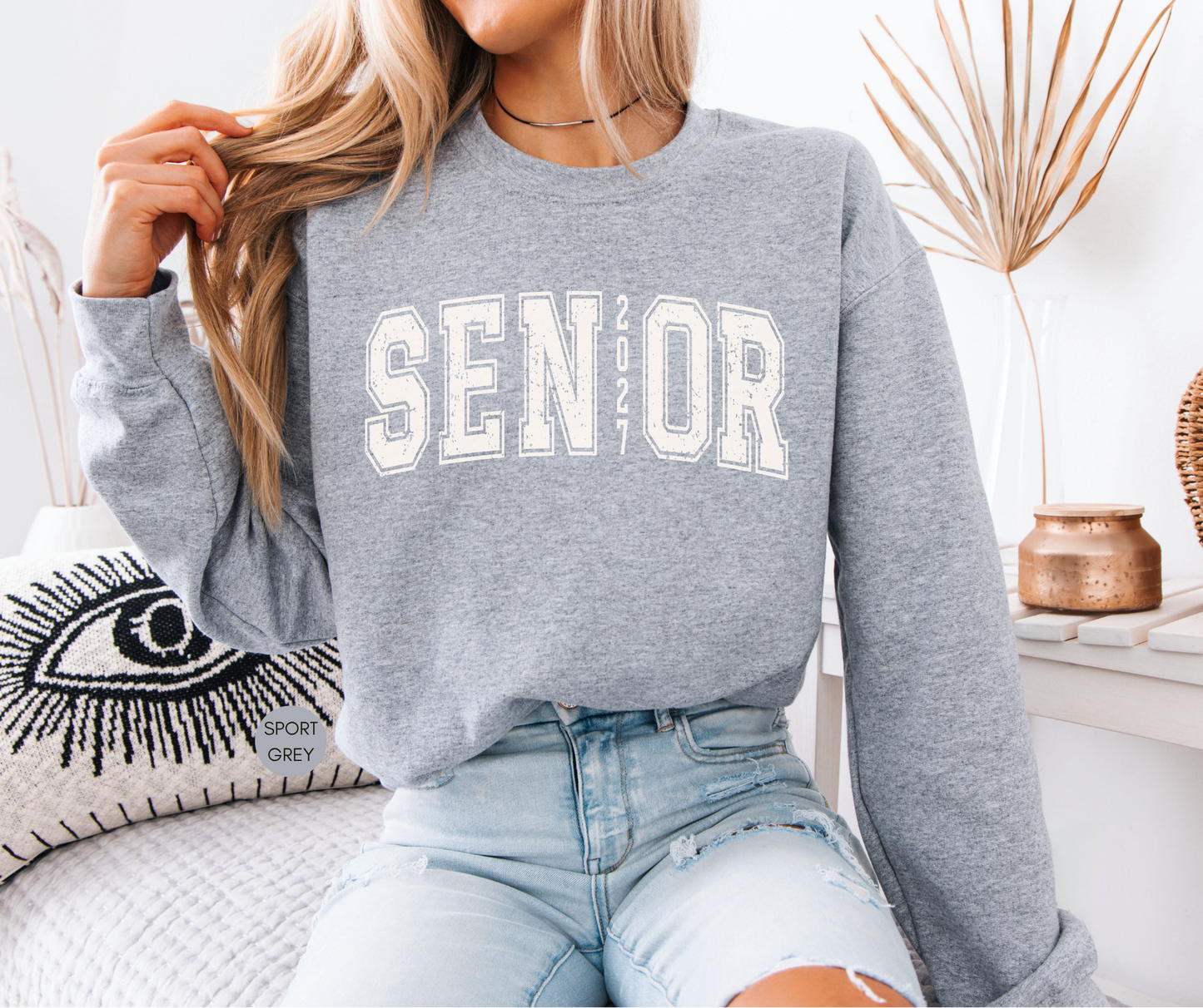 Senior 2027 Vintage Collegiate Sweatshirt | Class of 2027 Crewneck