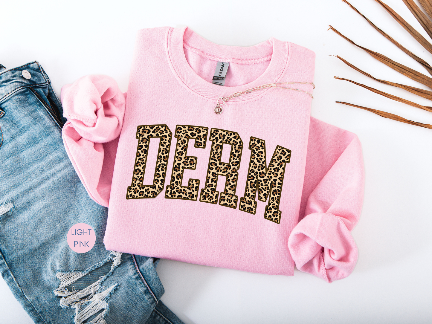 DERM Leopard Sweatshirt – Dermatology Nurse Gift