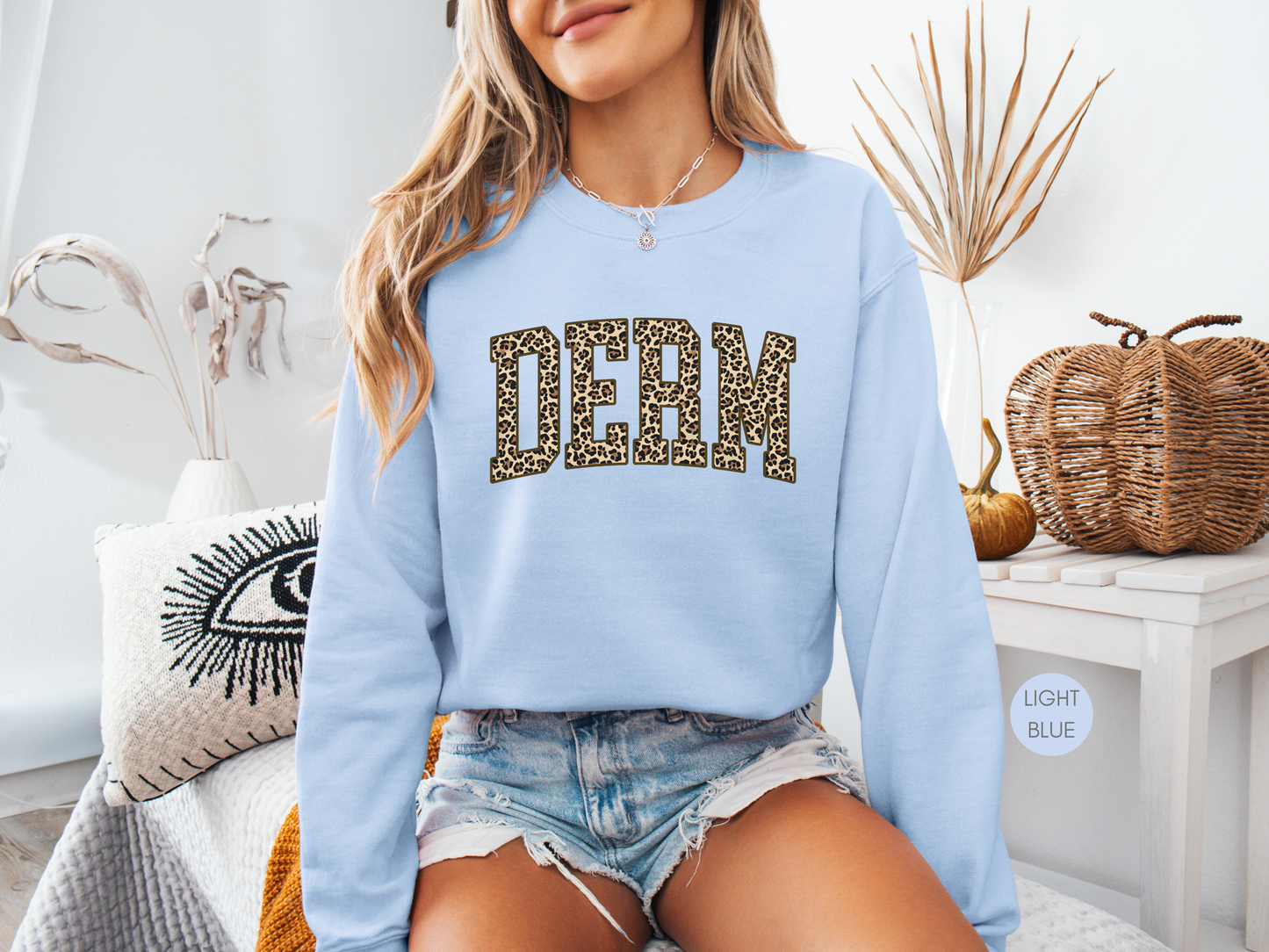 DERM Leopard Sweatshirt – Dermatology Nurse Gift