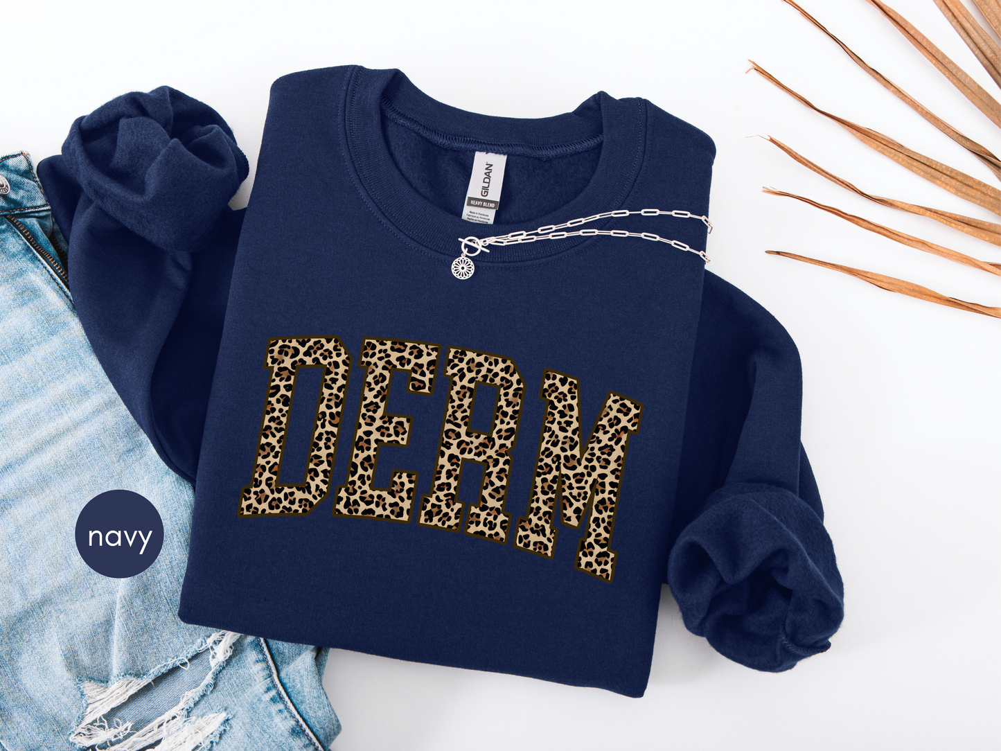 DERM Leopard Sweatshirt – Dermatology Nurse Gift