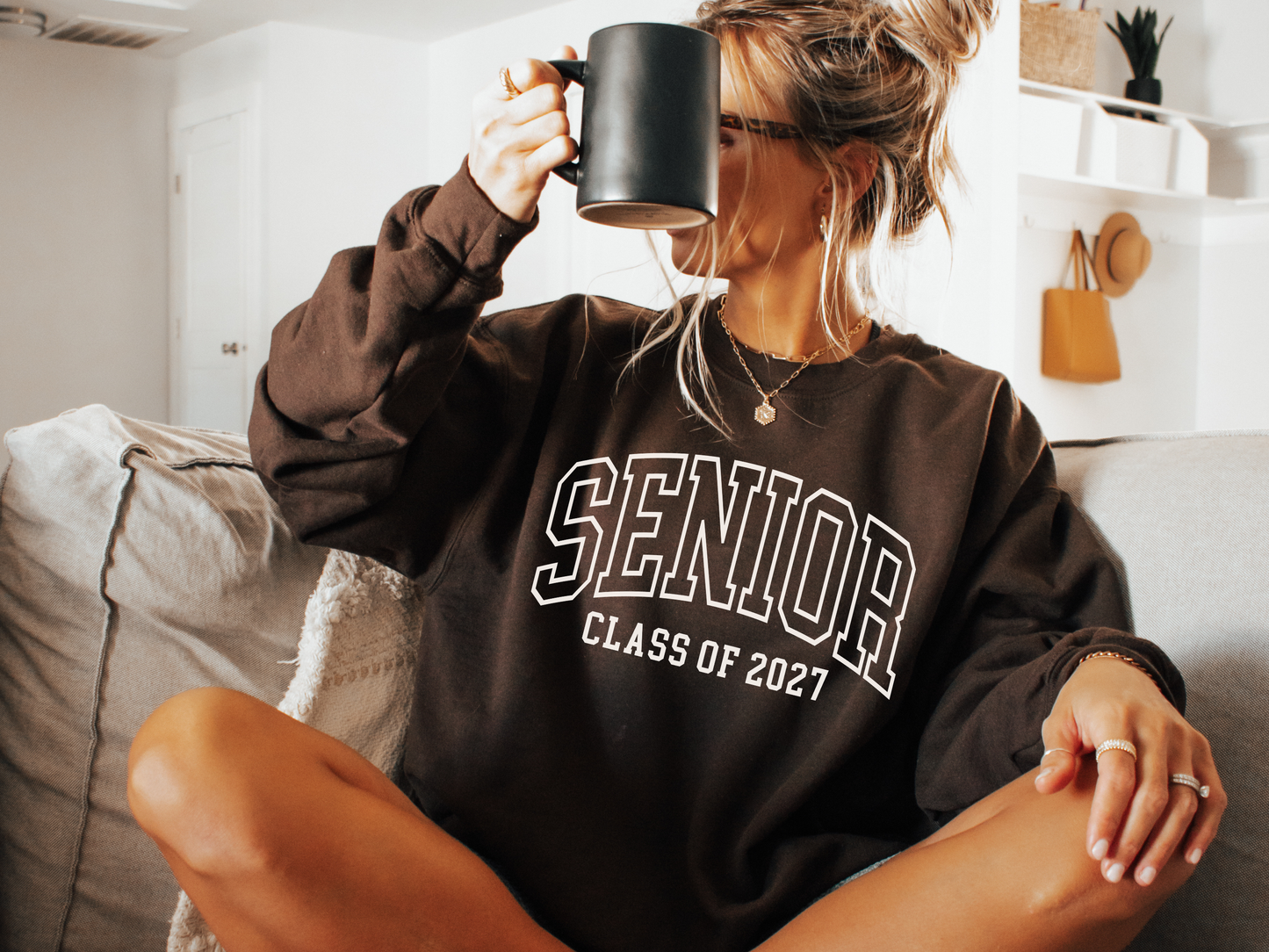 Senior Class of 2027 Sweatshirt | Varsity Graduation Crewneck | Cozy Senior Year Sweatshirt