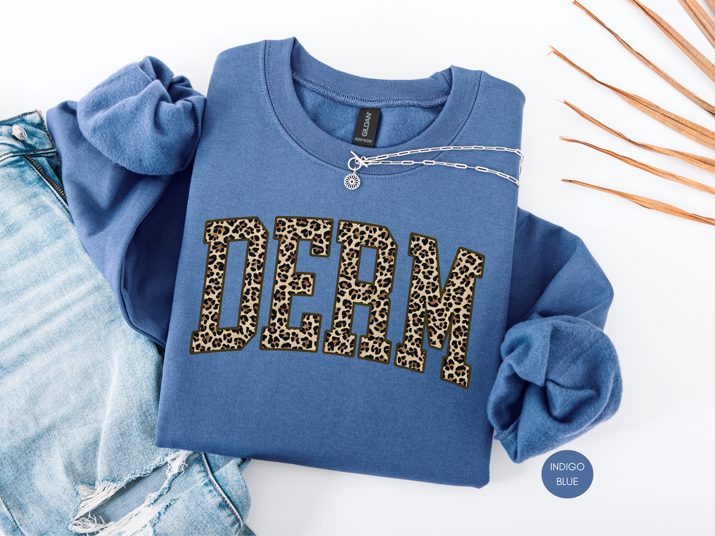 DERM Leopard Sweatshirt – Dermatology Nurse Gift