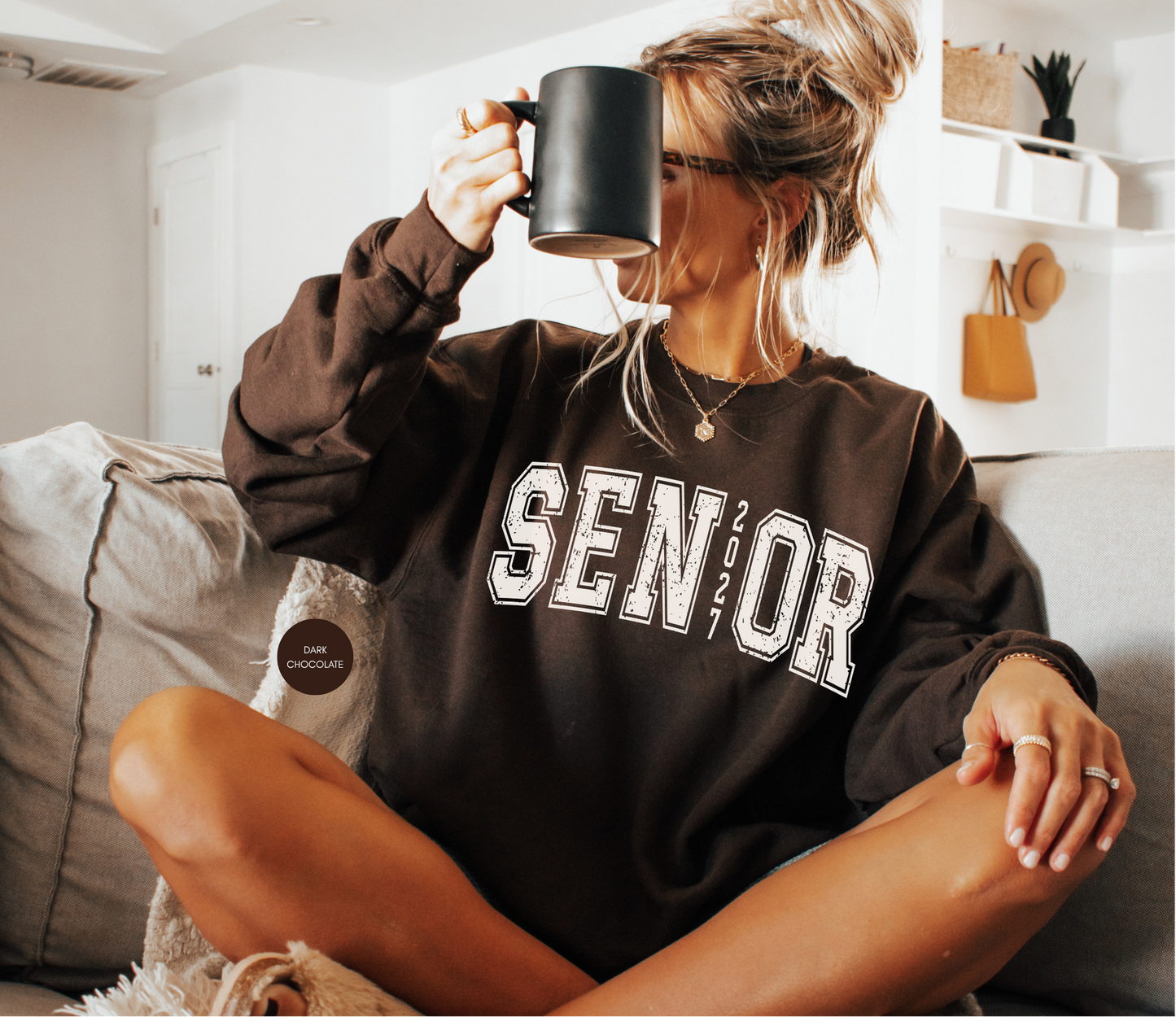 Senior 2027 Vintage Collegiate Sweatshirt | Class of 2027 Crewneck