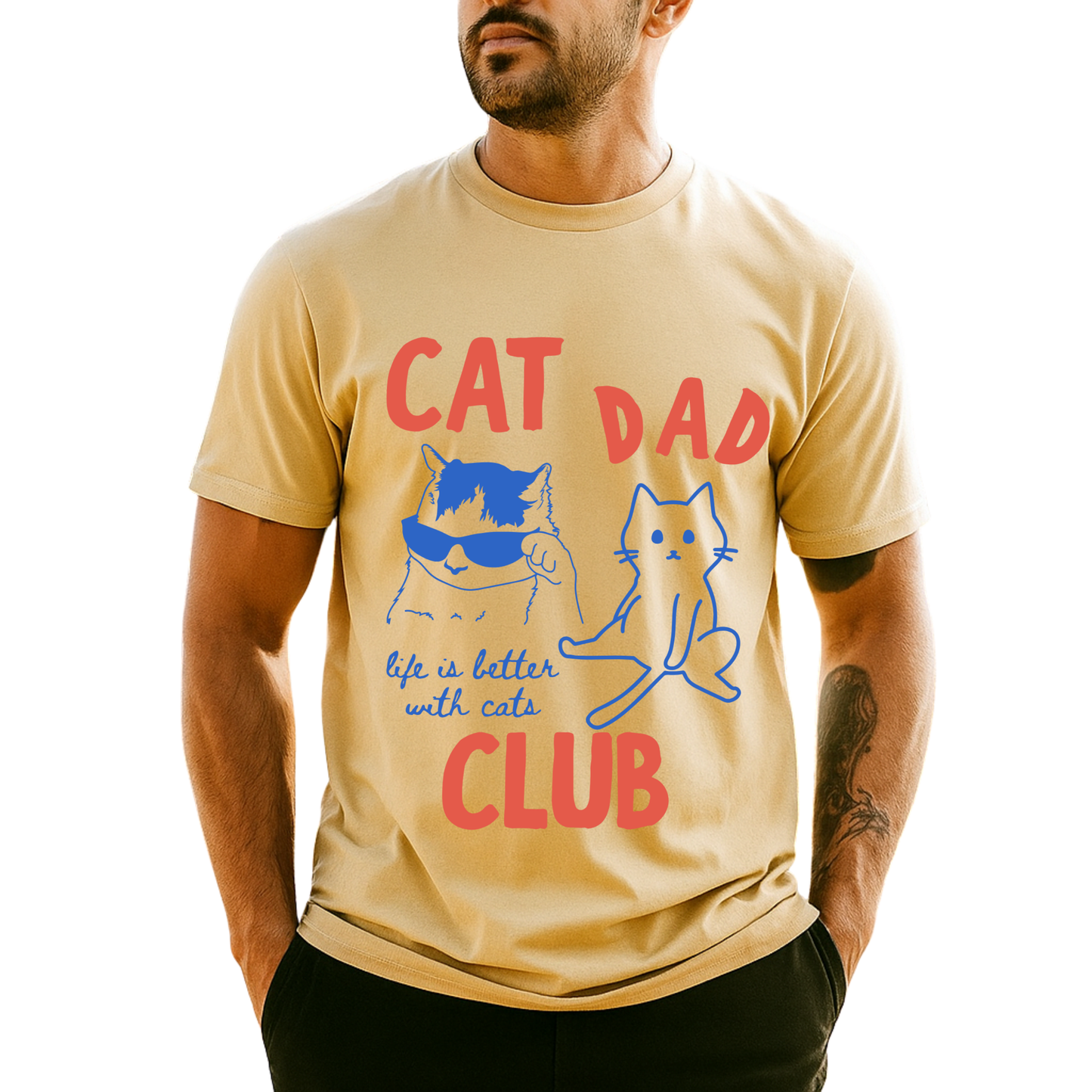Cat Dad Club Shirt 🐱 Funny Cat Lover Tee | Gift for Cat Dads