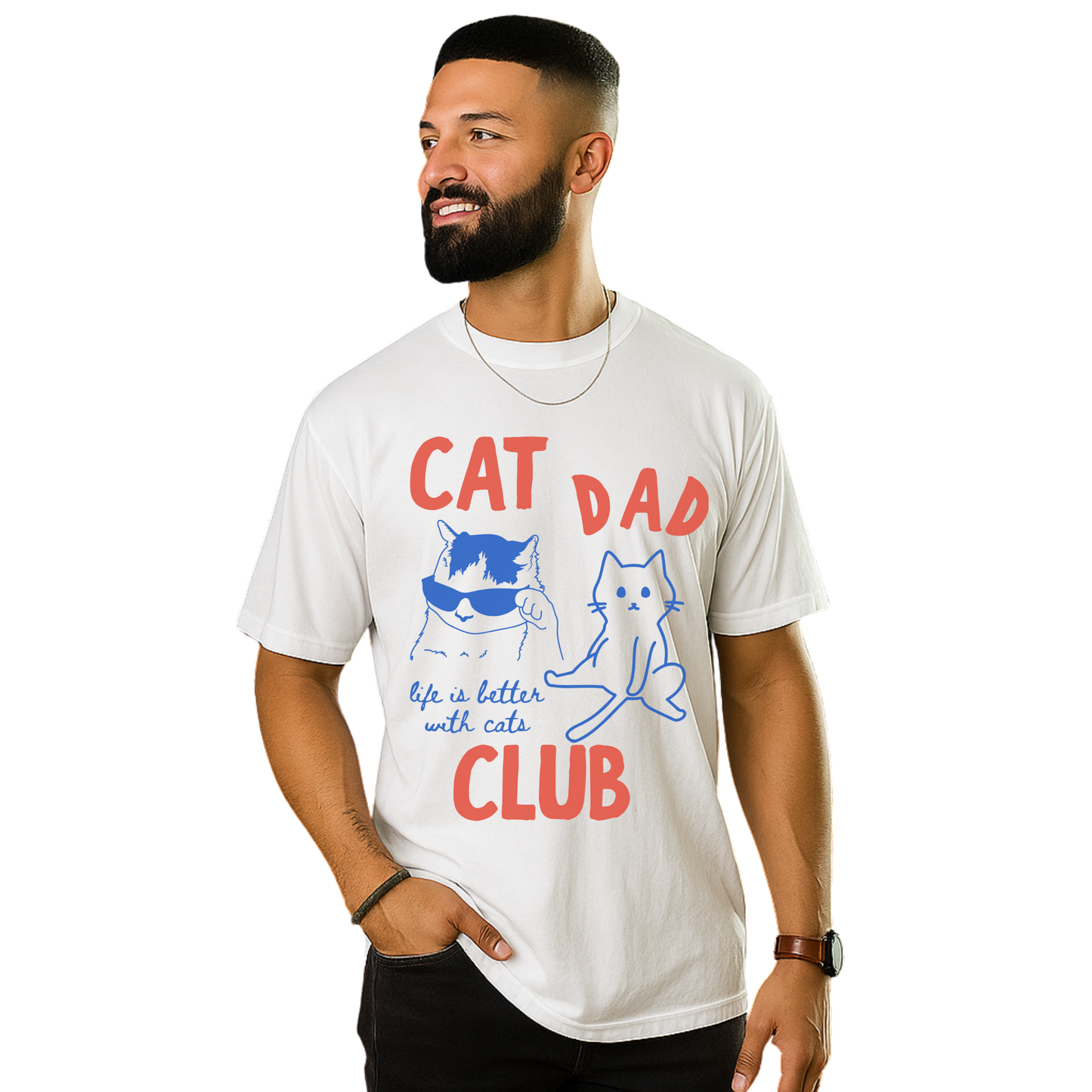 Cat Dad Club Shirt 🐱 Funny Cat Lover Tee | Gift for Cat Dads