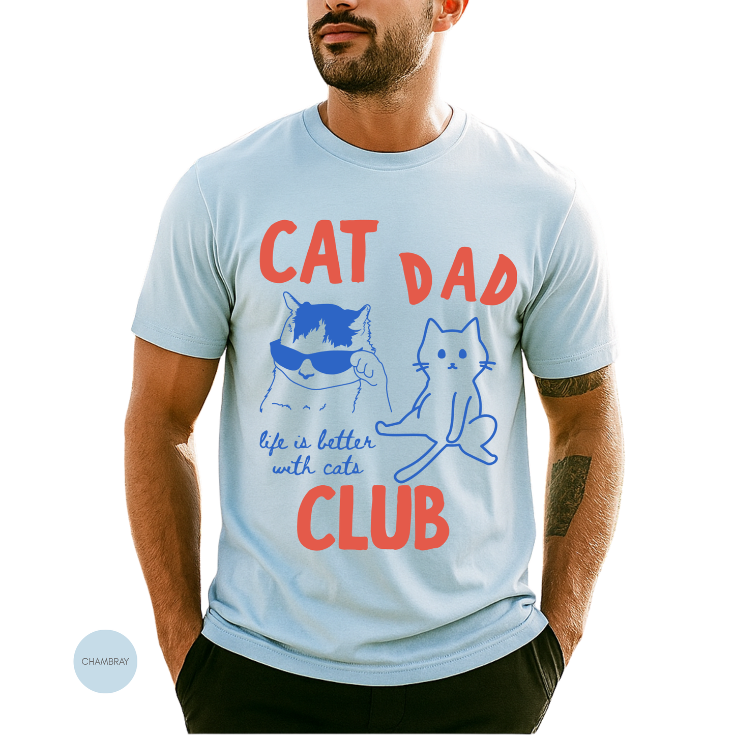 cat dad club shirt gift for cat lovers
