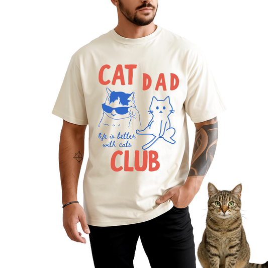 cat dad shirt funny cat lover tee
