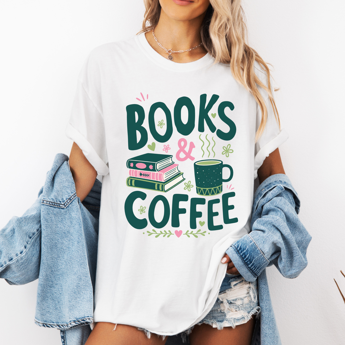Books & Coffee Shirt | Cozy Book Lover Graphic Tee