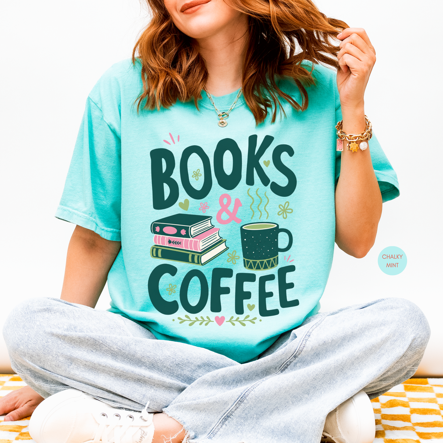 Books & Coffee Shirt | Cozy Book Lover Graphic Tee