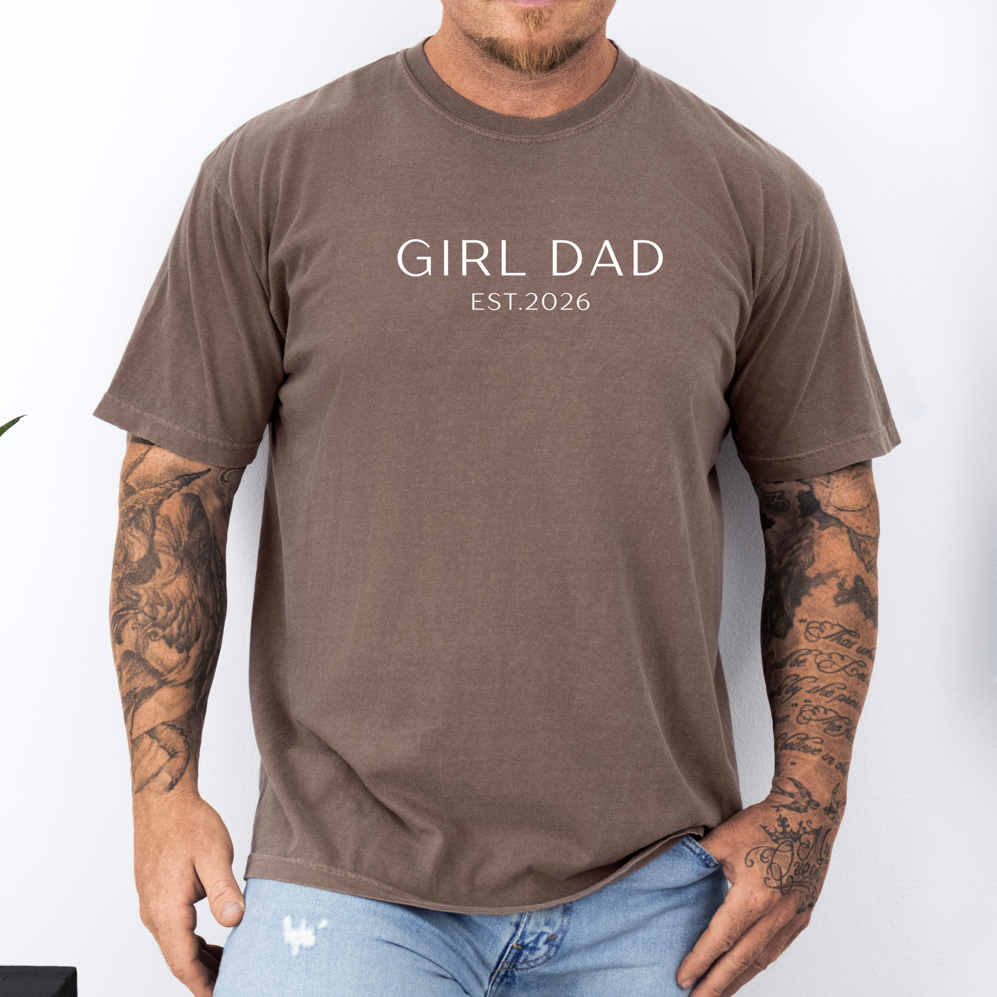 Custom Girl Dad EST Shirt Multiple Colors