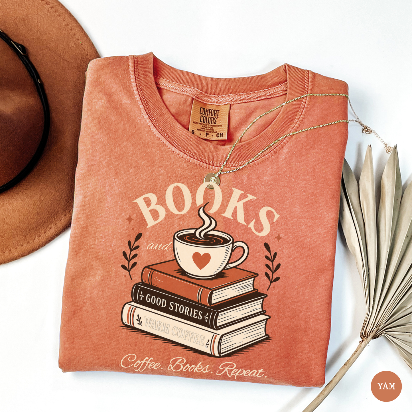 Books and Coffee Shirt | Coffee Books Repeat Tee
