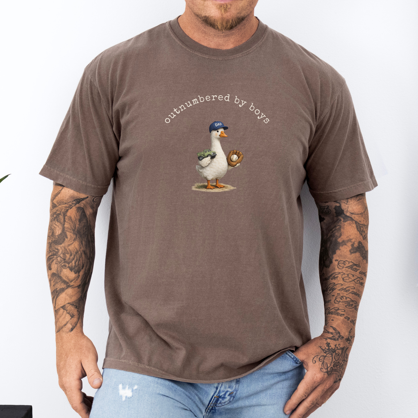 Dad of Boys Funny Graphic Tee Comfort Colors Father's Day Gift Free Shipping