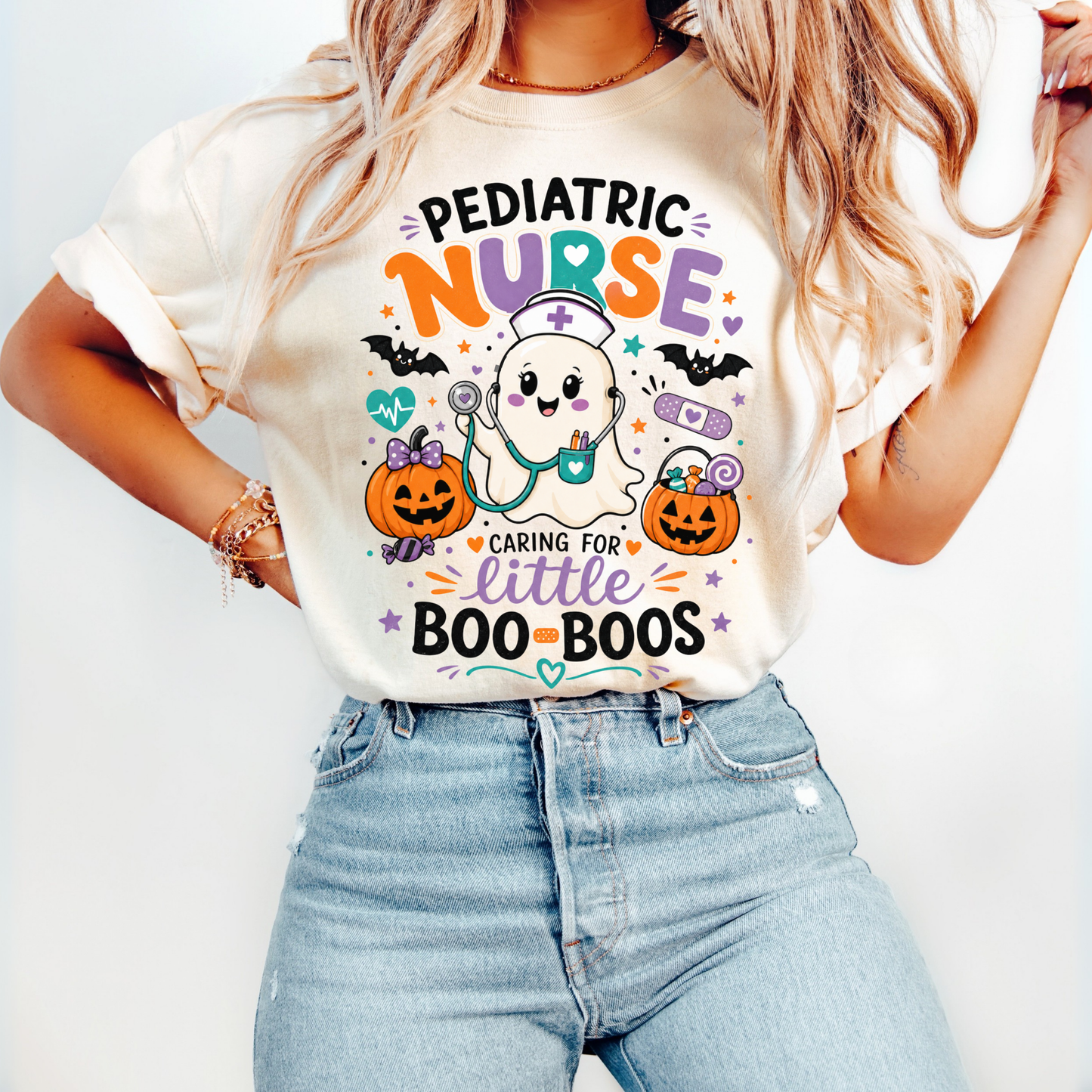 Pediatric Nurse Halloween Shirt | Little Boo-Boos Tee