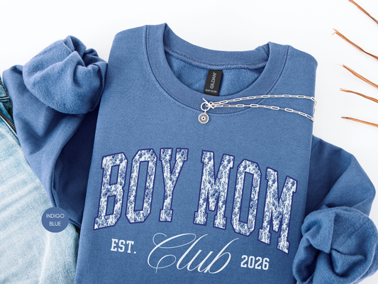 Boy Mom Club Sweatshirt – Trendy Boy Mom Gift, Mama Sweatshirt, Mother's Day Gift for Boy Mom