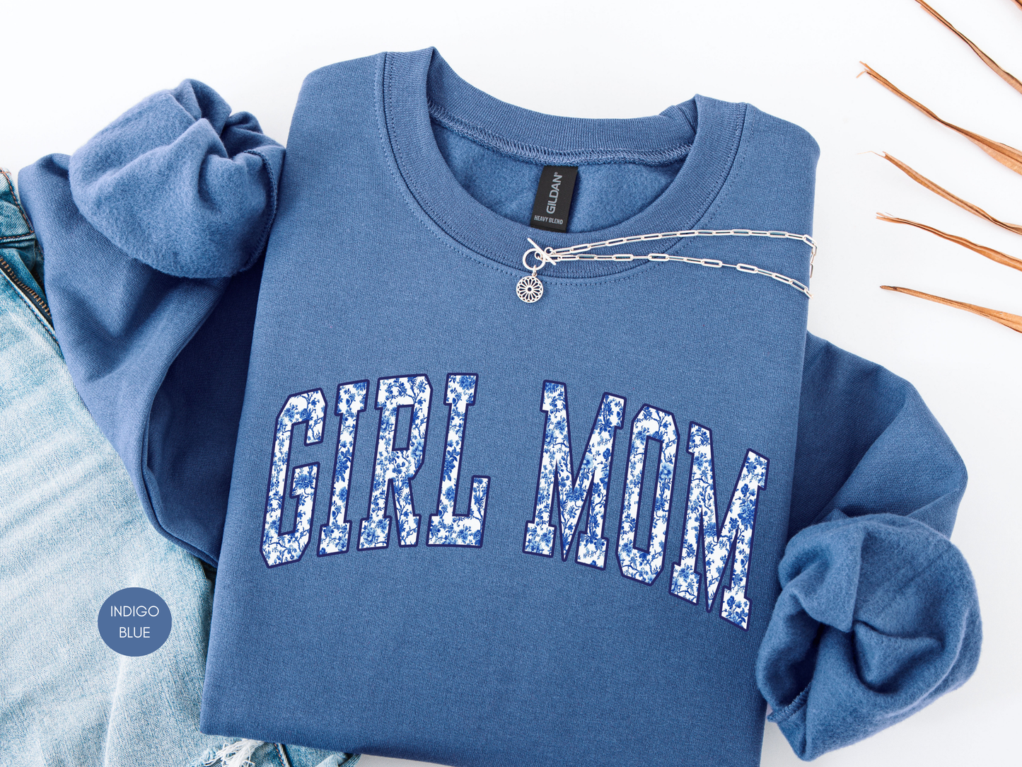 Girl Mom Sweatshirt – Cute Mom Crewneck | Gift for Girl Moms