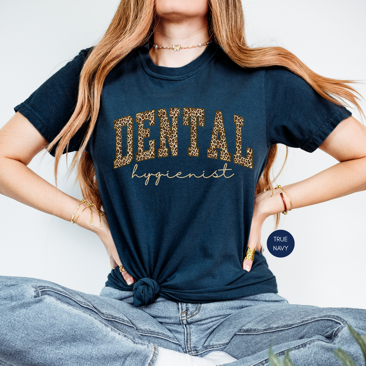 Dental Hygienist Leopard Shirt – Cute Ivory Dental Hygienist T-Shirt Gift
