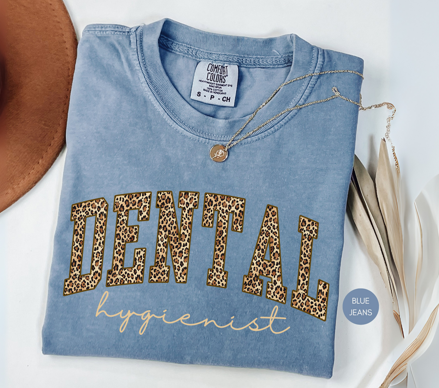 Dental Hygienist Leopard Shirt – Cute Ivory Dental Hygienist T-Shirt Gift