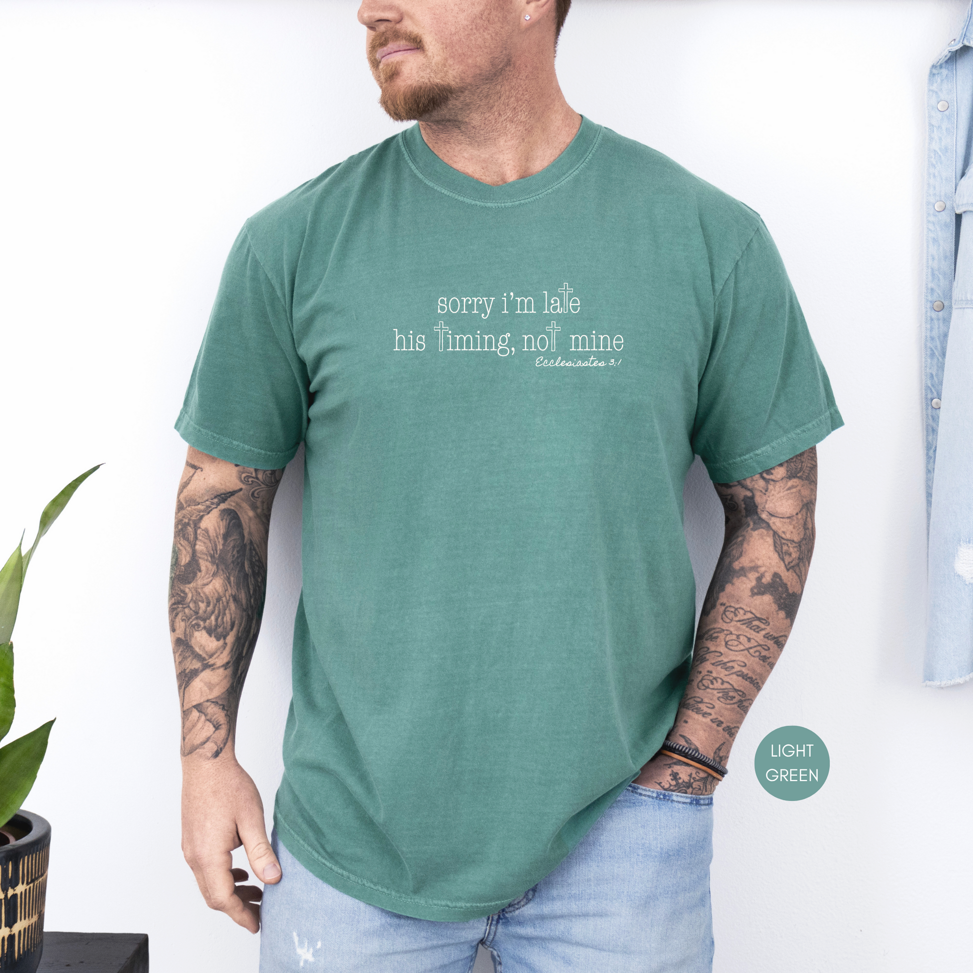 faith based shirt his timing not mine gift idea