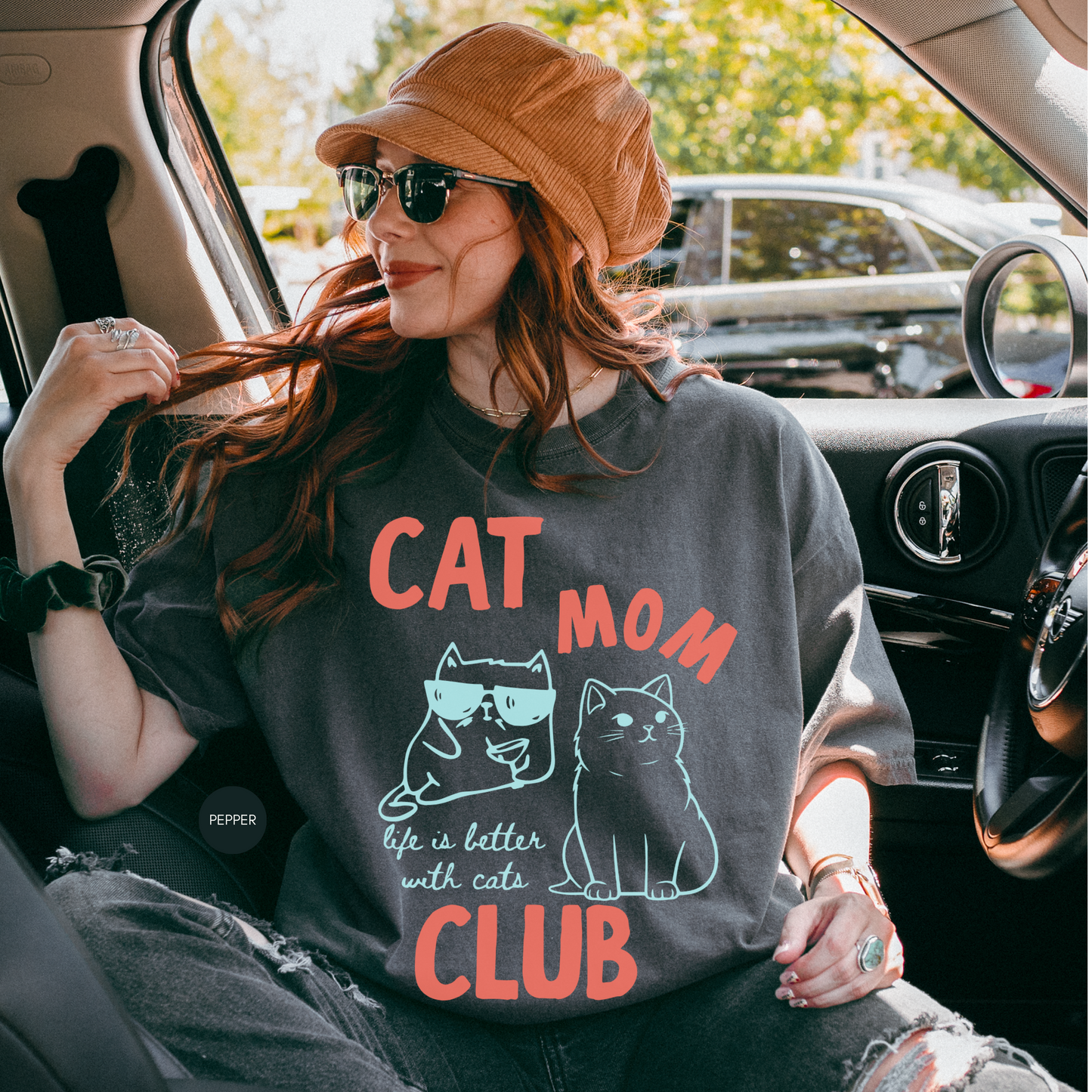 Cat Mom Club Shirt 🐱 Cute Cat Lover Tee | Funny Gift for Cat Moms