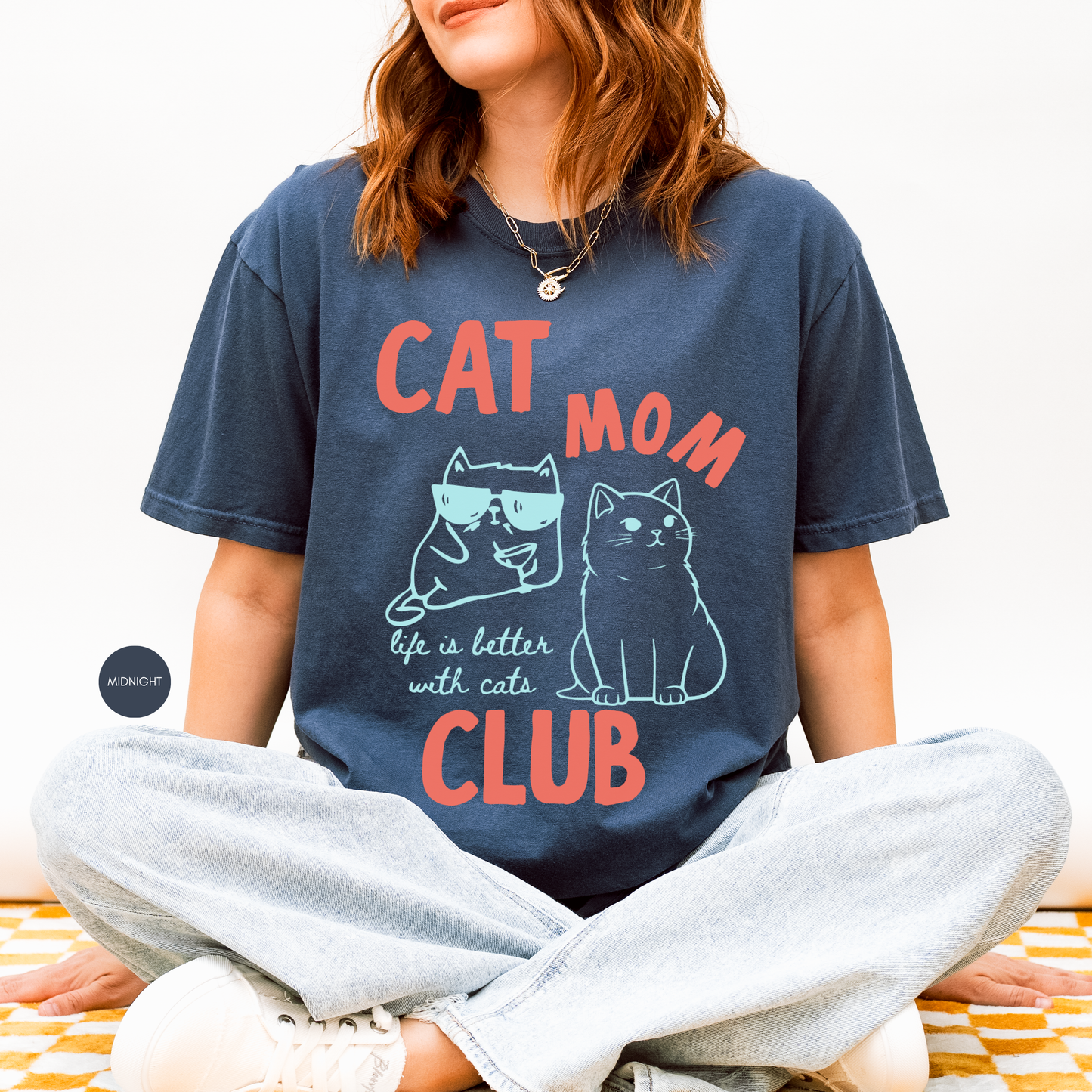 Cat Mom Club Shirt 🐱 Cute Cat Lover Tee | Funny Gift for Cat Moms