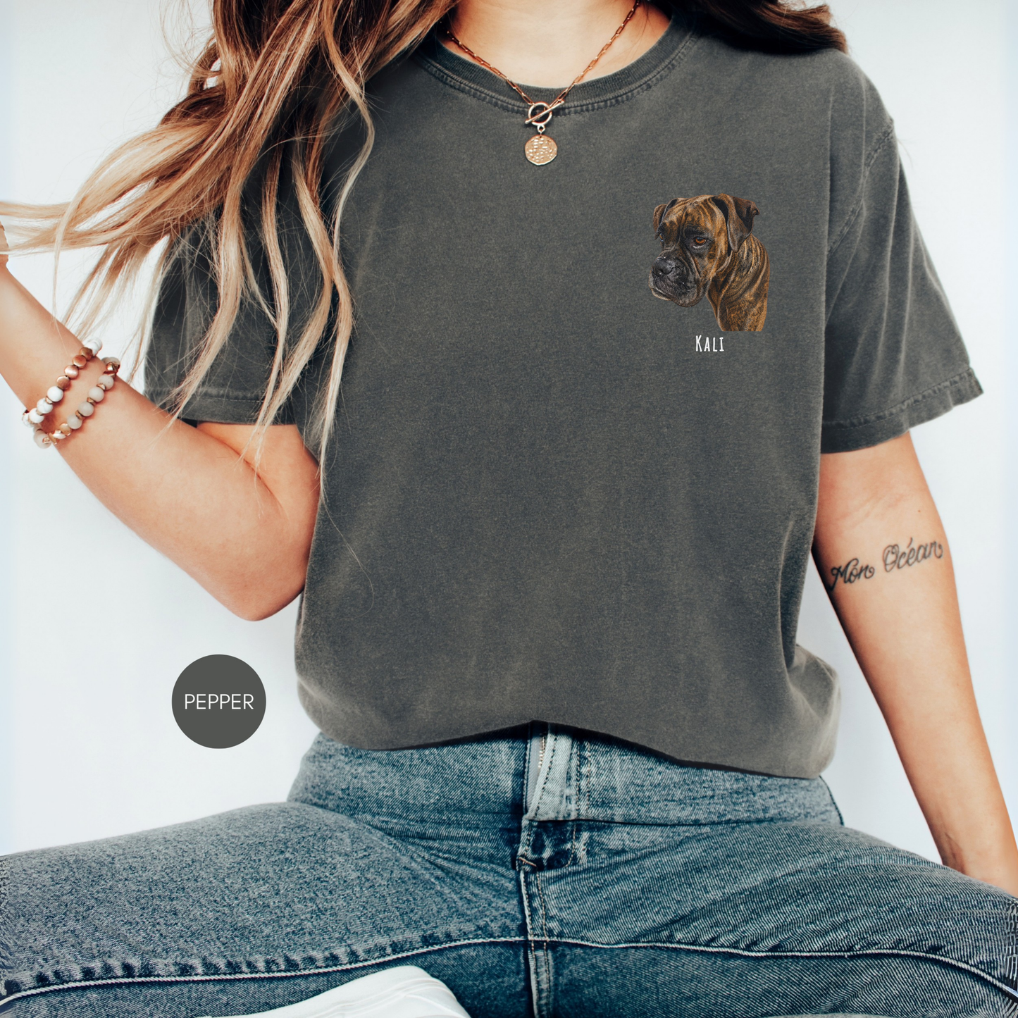 Custom Pet Portrait T-Shirt | Personalized Watercolor Dog Mom Shirt | Comfort Colors Pet Memorial Tee | Custom Dog Cat Portrait Gift | Pet Lover Apparel