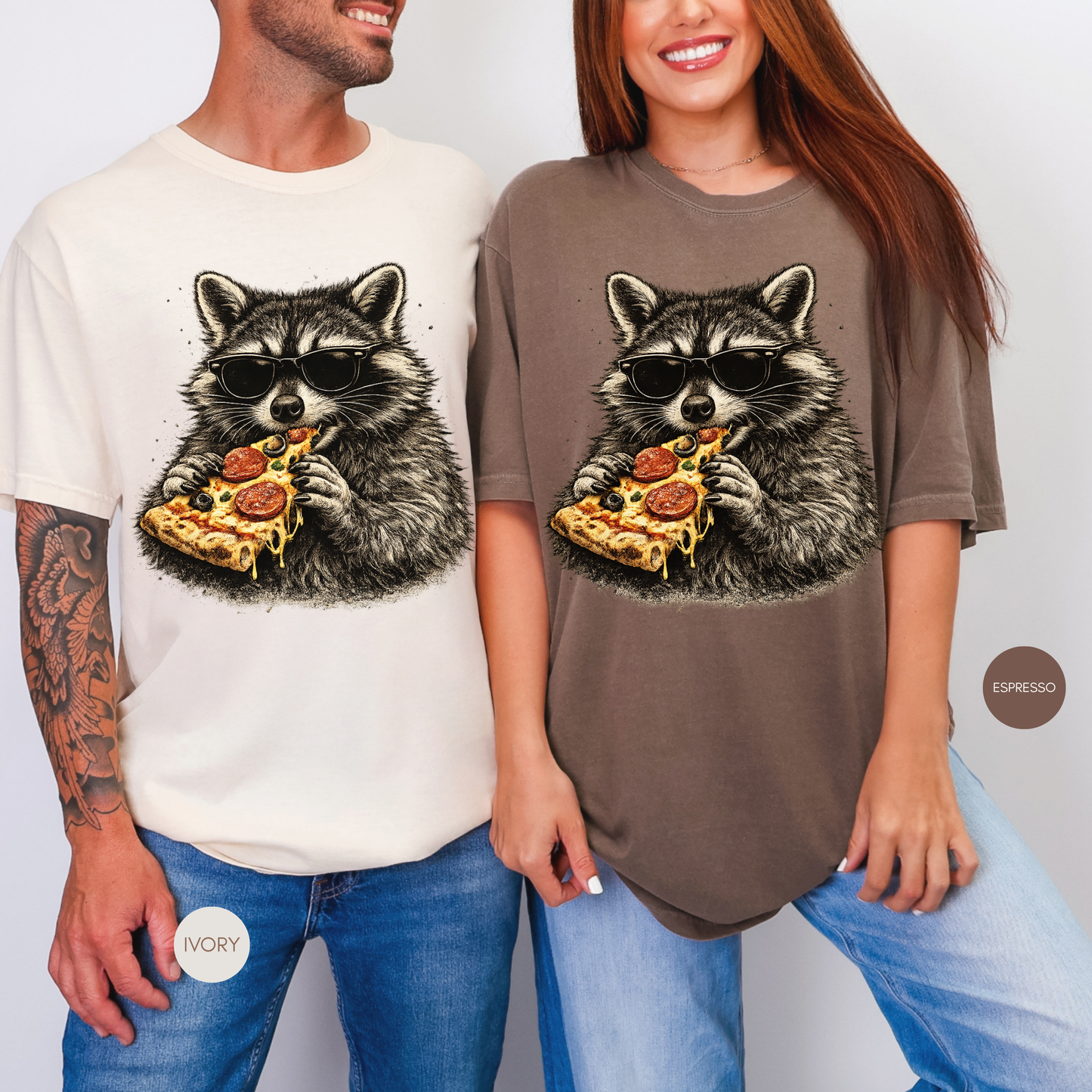 Vintage Raccoon Pizza Shirt | Funny Pizza Lover Comfort Colors® Tee