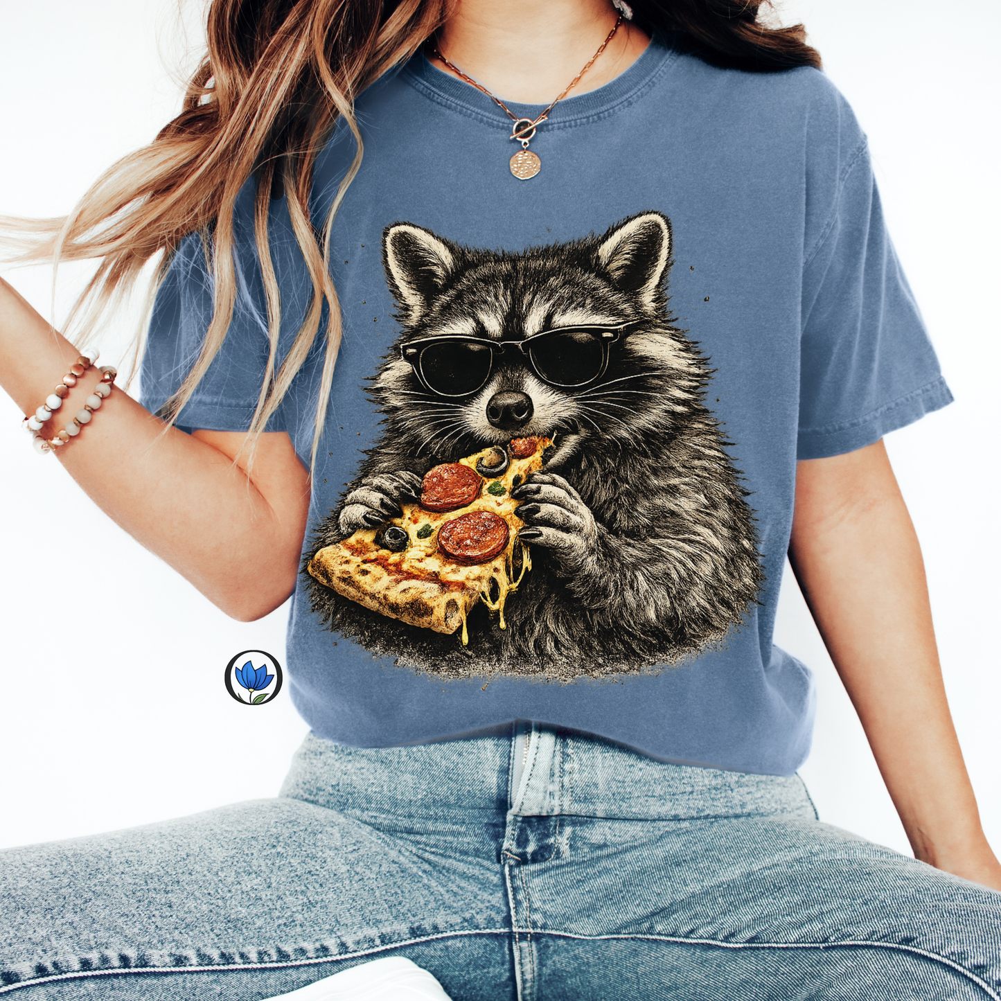 Vintage Raccoon Pizza Shirt | Funny Pizza Lover Comfort Colors® Tee